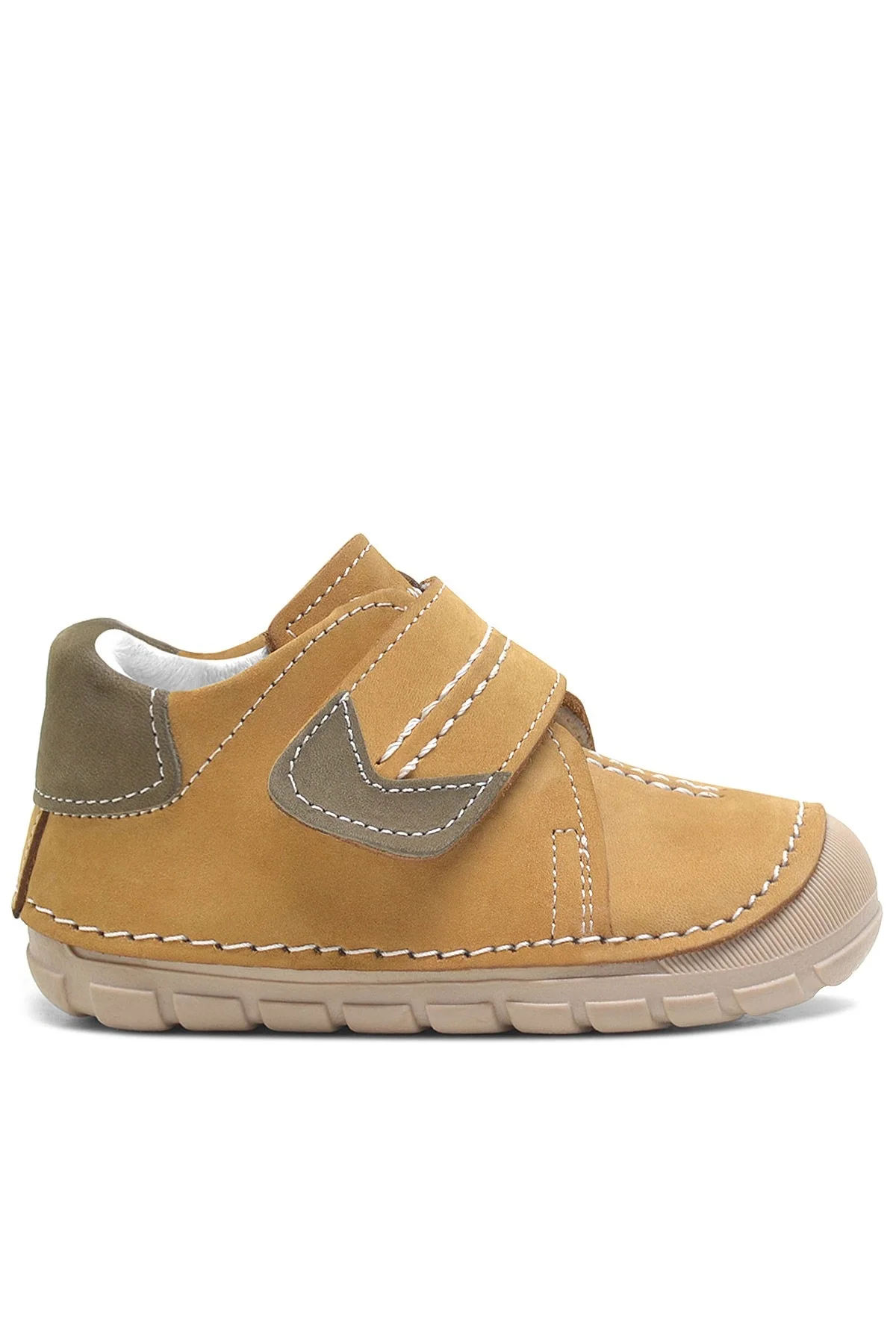 Hakiki Deri Taba Cırtlı Mevsimlik Erkek Bebek Ayakkabı