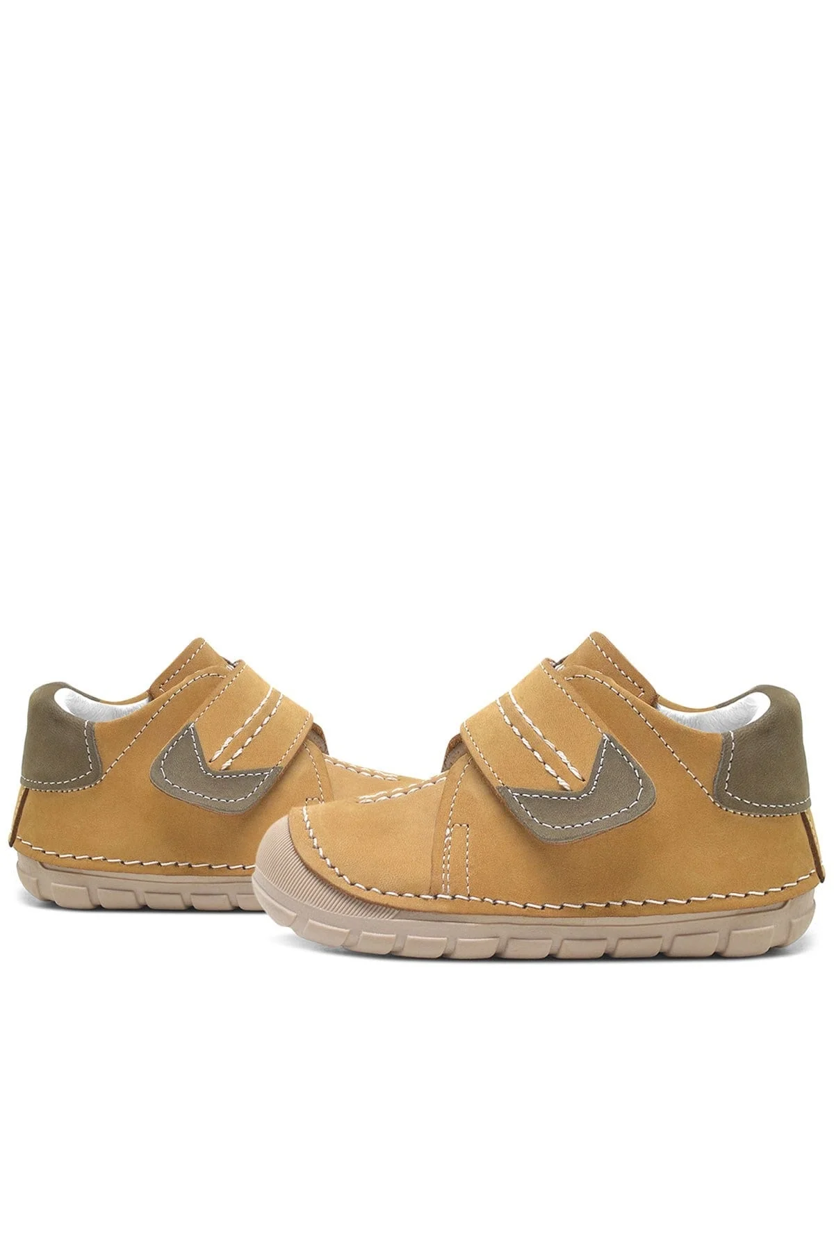 Hakiki Deri Taba Cırtlı Mevsimlik Erkek Bebek Ayakkabı