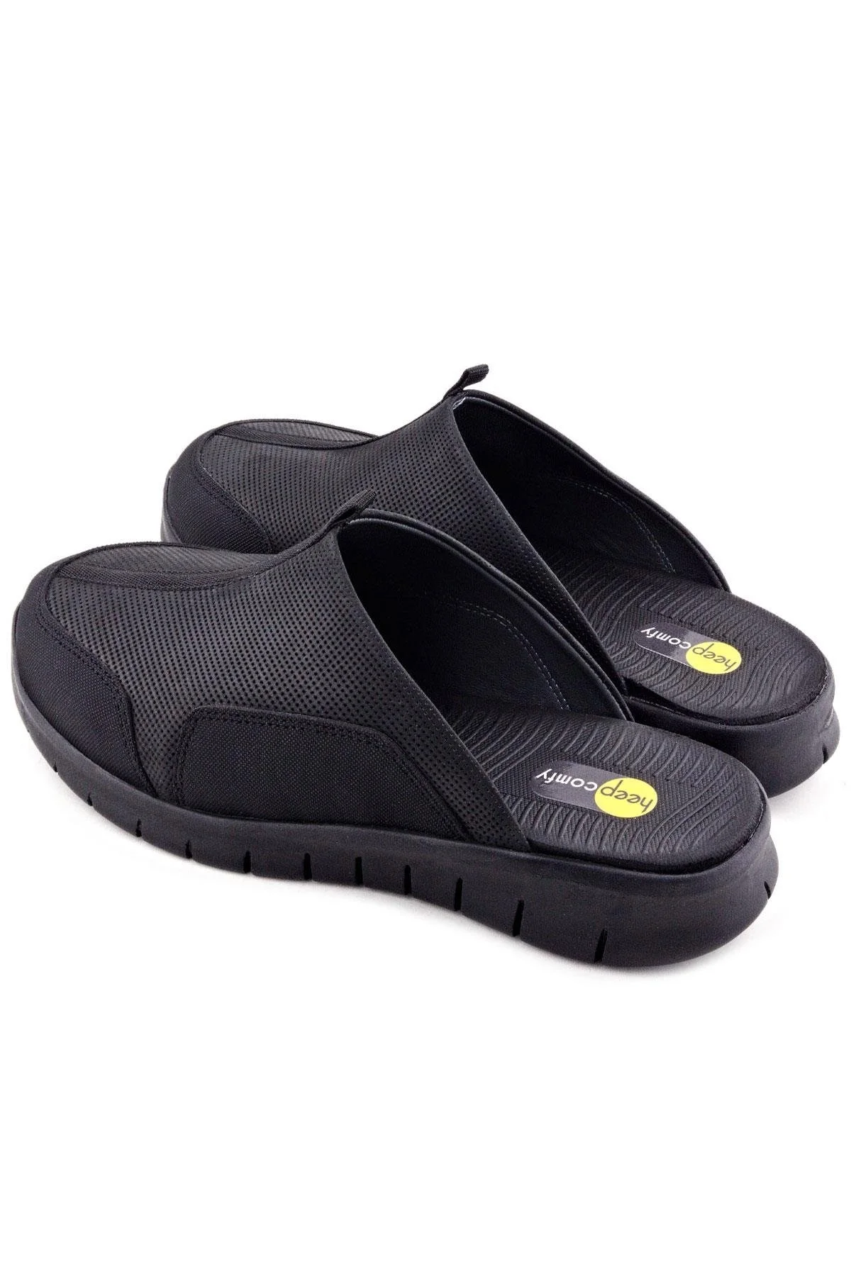 Heep Medikal Hakiki Deri Siyah Comfort Spor Terlik