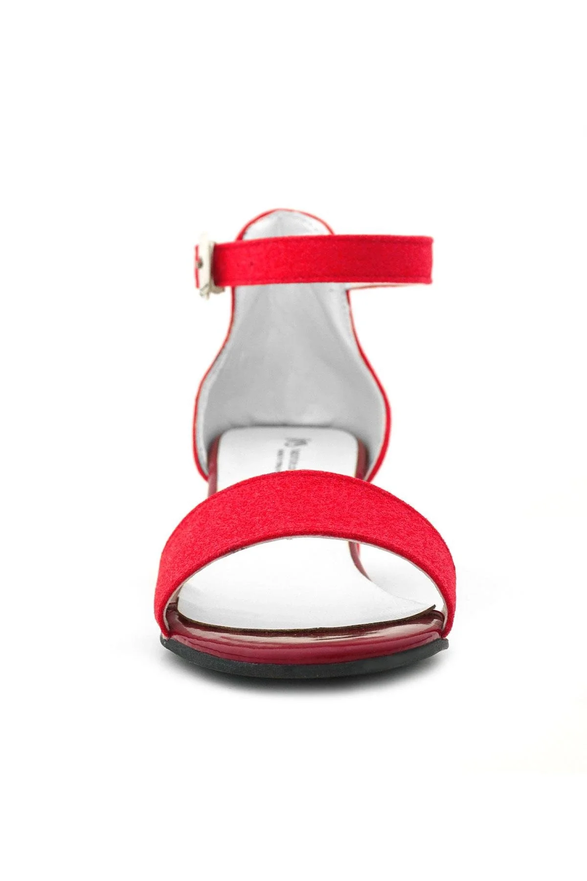 Lilo Simli Kırmızı Tek Bantlı Kız Çocuk Topuklu Abiye Ayakkabı