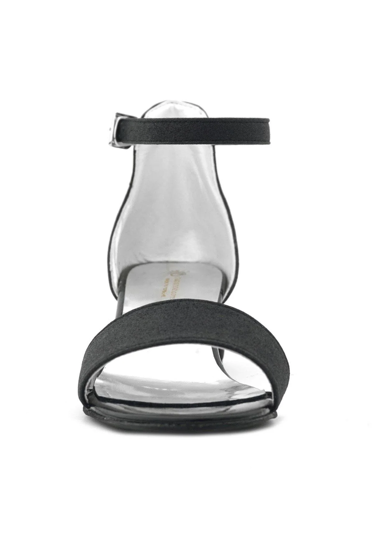 Lilo Simli Siyah Tek Bantlı Kız Çocuk Topuklu Abiye Ayakkabı