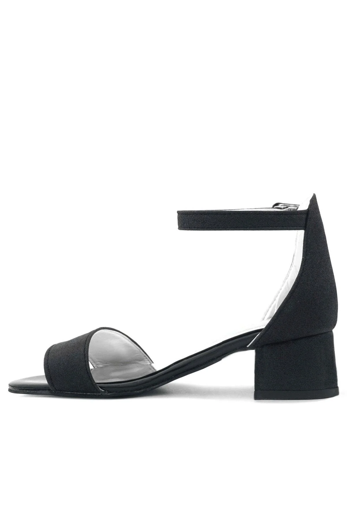 Lilo Simli Siyah Tek Bantlı Kız Çocuk Topuklu Abiye Ayakkabı