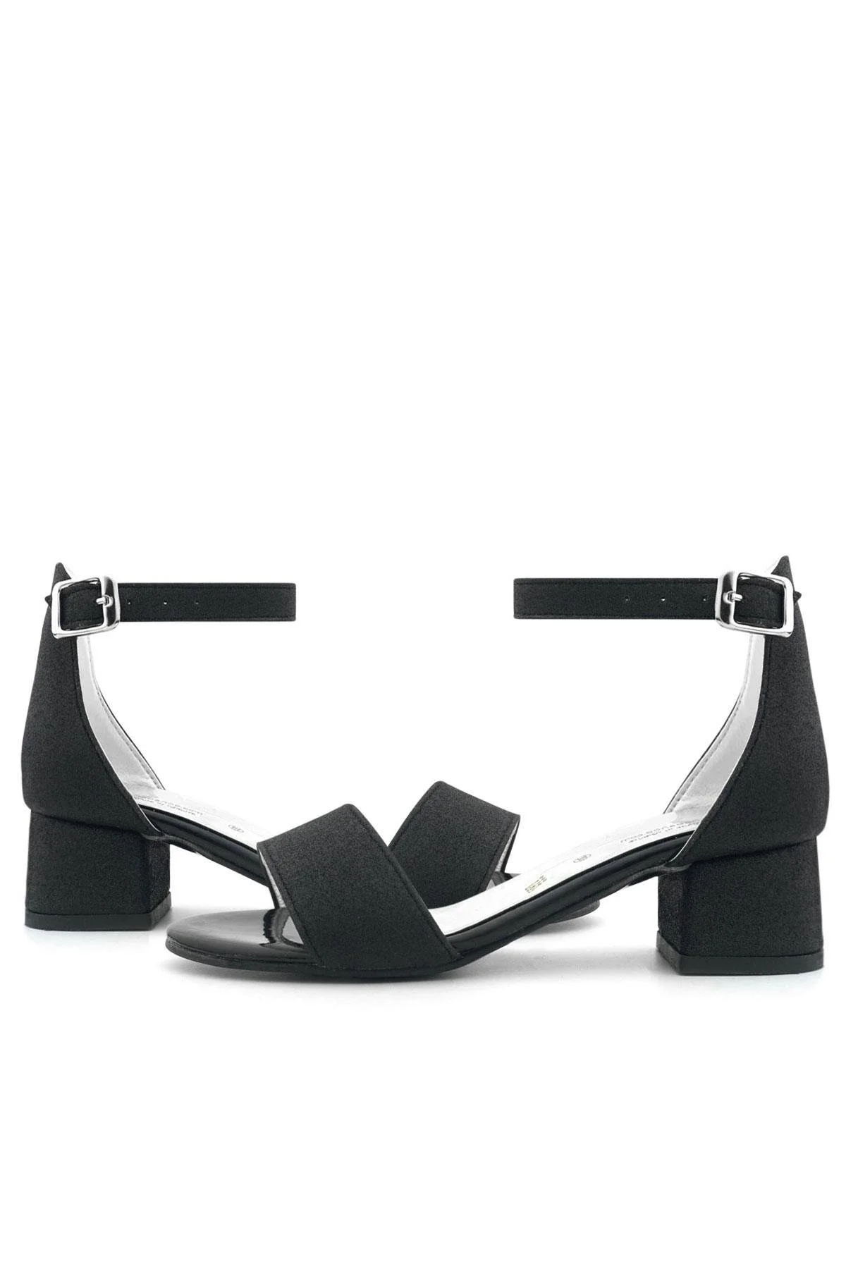 Lilo Simli Siyah Tek Bantlı Kız Çocuk Topuklu Abiye Ayakkabı