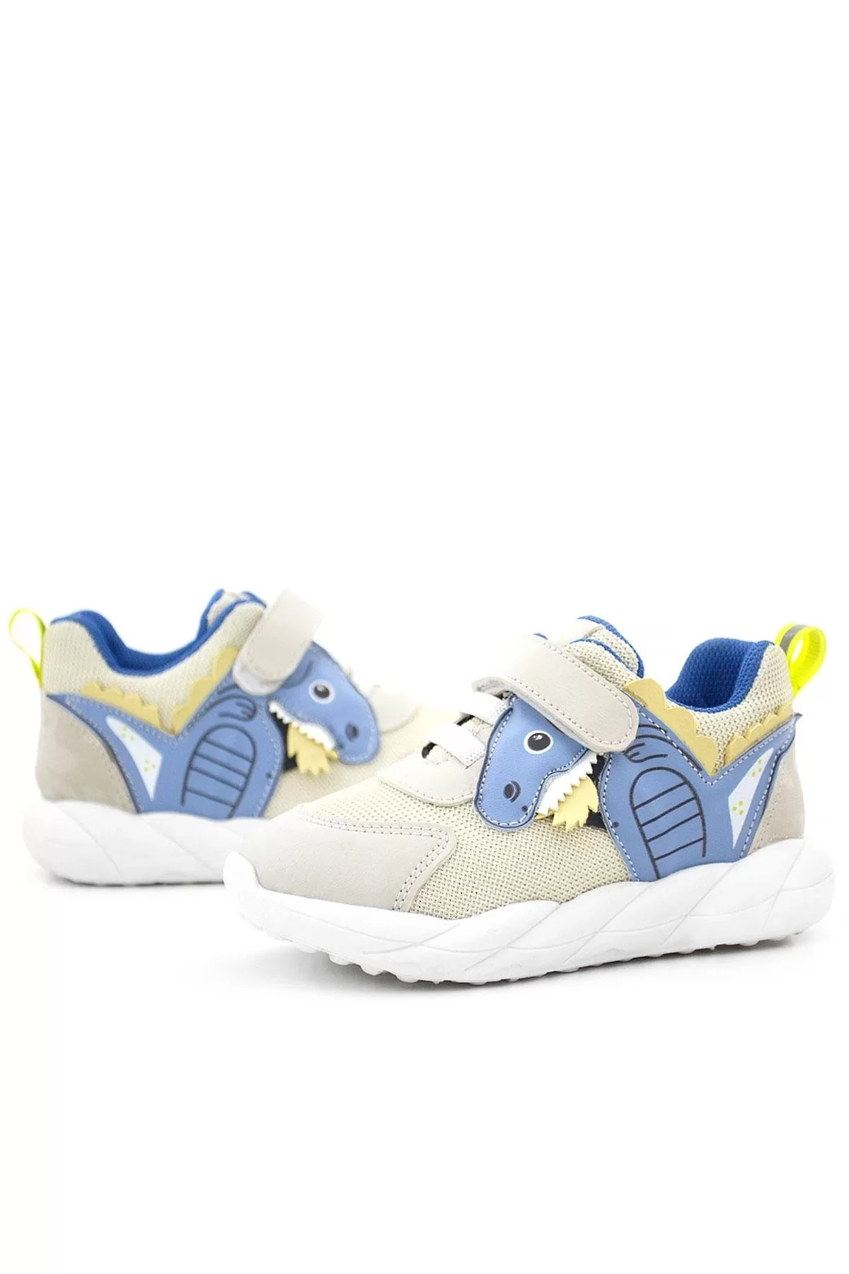 Rakerplus Barefoot Krem Dinazorlu Cırtlı Lastikli Çocuk Spor Ayakkabı