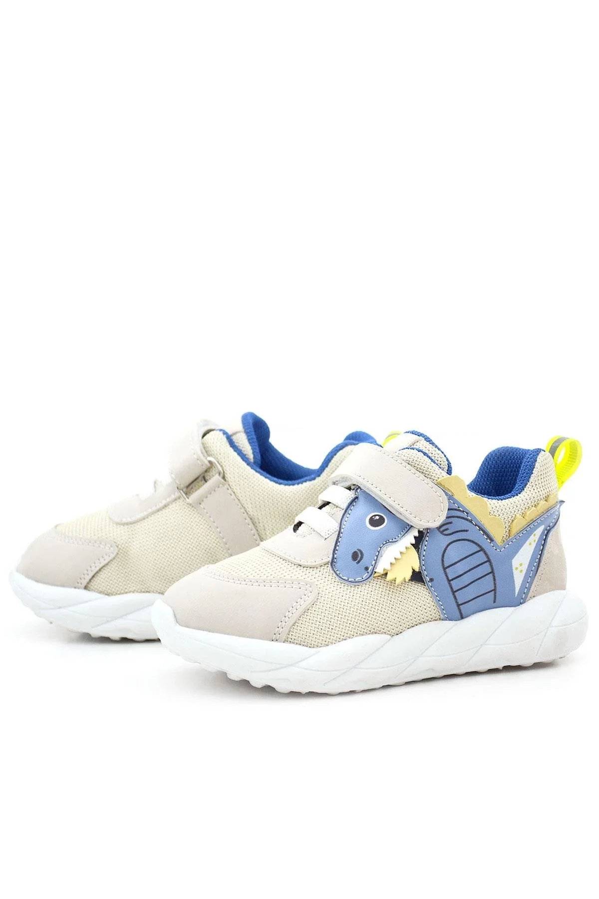 Rakerplus Barefoot Krem Dinazorlu Cırtlı Lastikli Çocuk Spor Ayakkabı