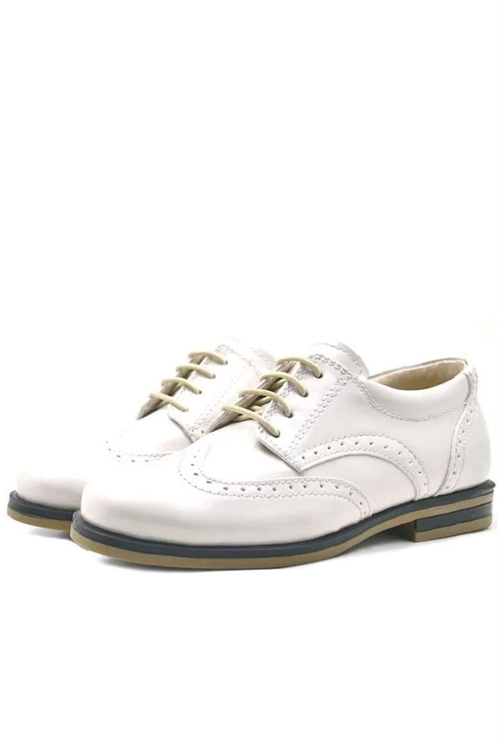 Rakerplus Bej Rugan Bağcıklı Klasik Erkek Çocuk Ayakkabı