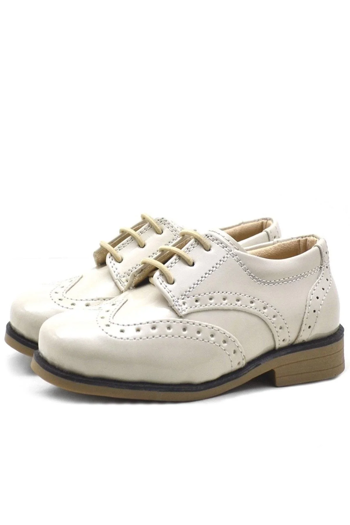 Rakerplus Bej Rugan Bağcıklı Klasik Erkek Çocuk Ayakkabı