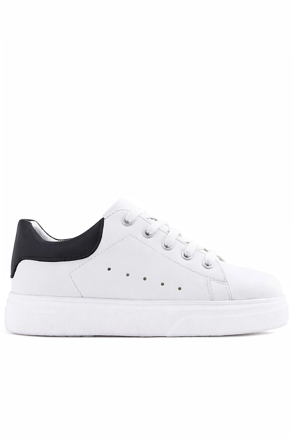 Rakerplus Beyaz Cilt Bağcıklı Hafif Tabanlı Çocuk Spor Ayakkabı