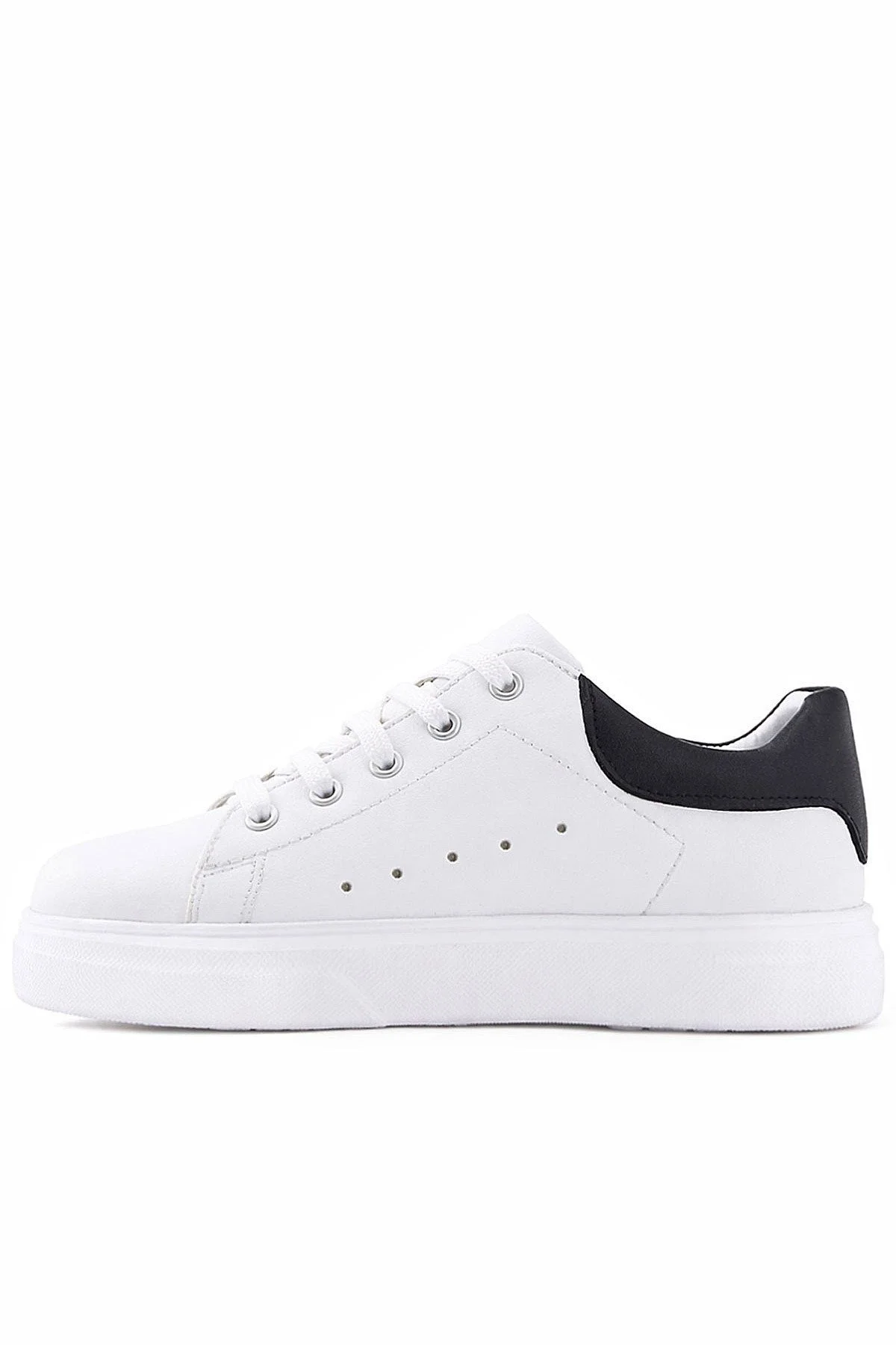 Rakerplus Beyaz Cilt Bağcıklı Hafif Tabanlı Çocuk Spor Ayakkabı