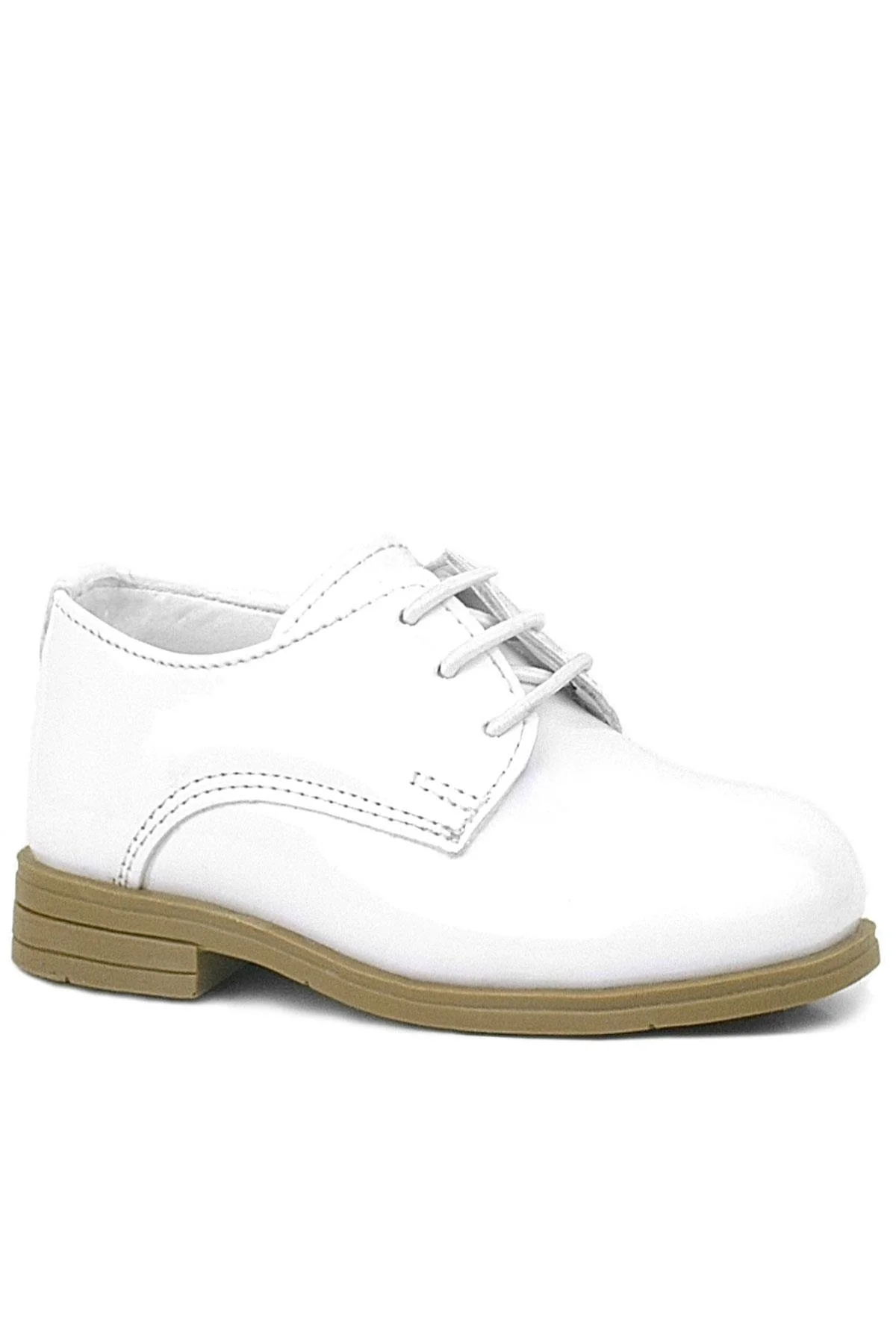 Rakerplus Beyaz Rugan Bağcıklı Oxford Çocuk Klasik Ayakkabısı