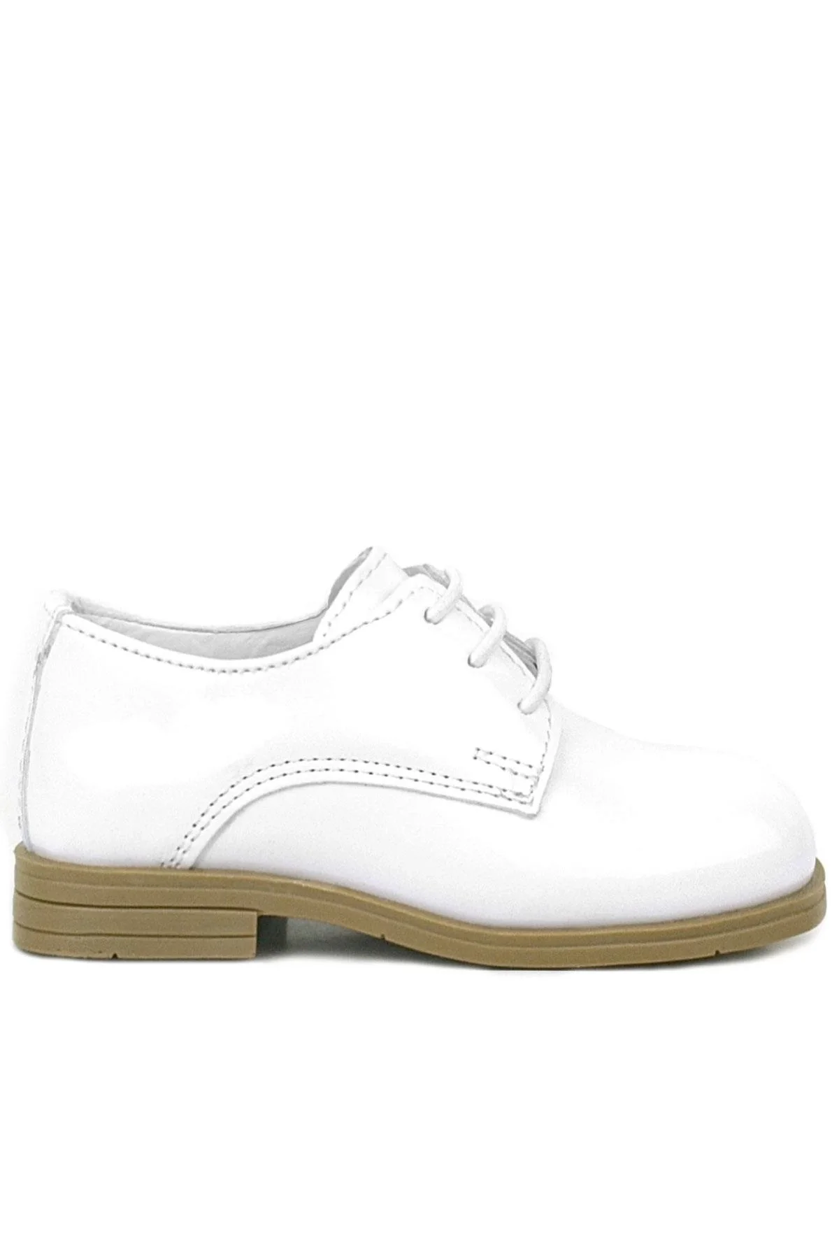 Rakerplus Beyaz Rugan Bağcıklı Oxford Çocuk Klasik Ayakkabısı