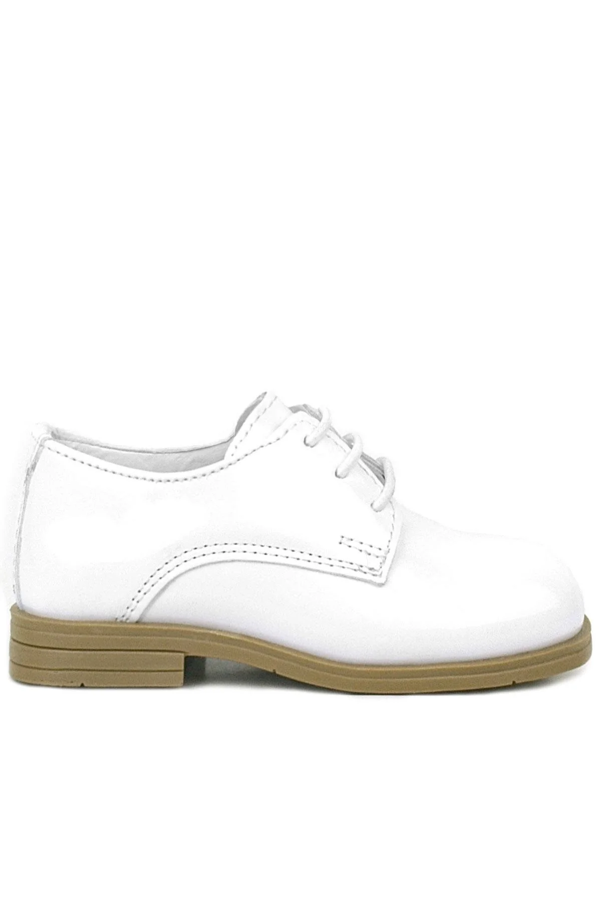 Rakerplus Beyaz Rugan Bağcıklı Oxford Çocuk Klasik Ayakkabısı
