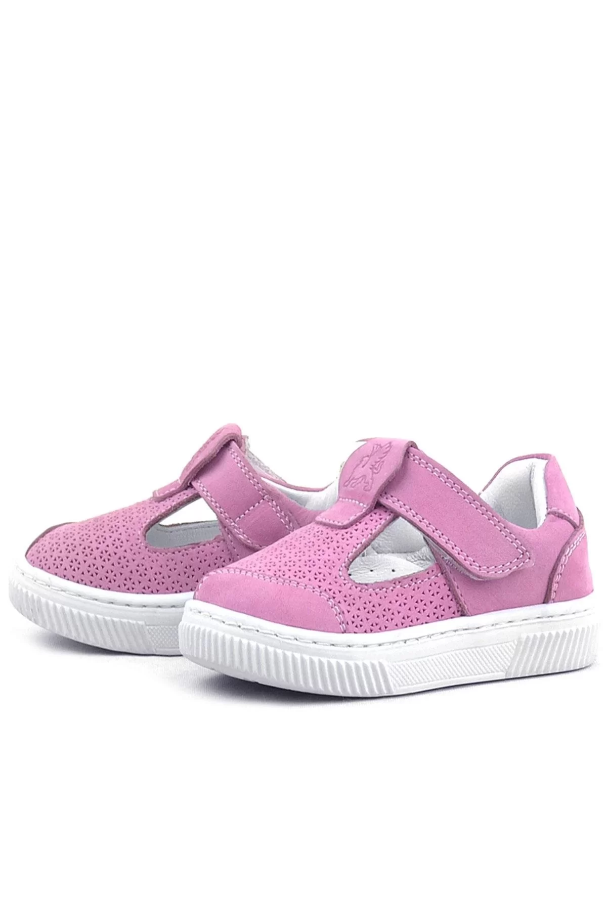 Rakerplus Bheem Hakiki Deri Pembe Cırtlı Bebek Sneaker Sandalet