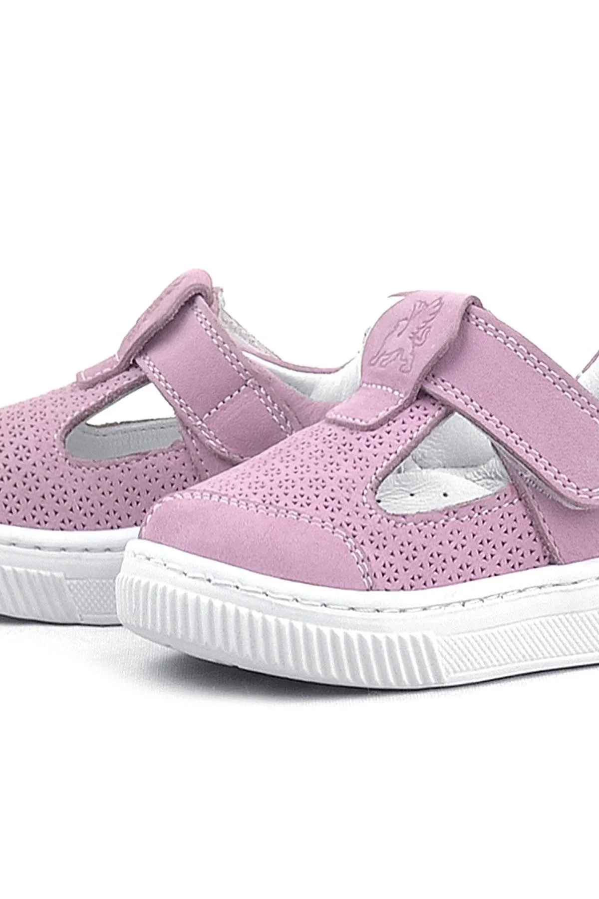 Rakerplus Bheem Hakiki Deri Pudra Cırtlı Bebek Sneaker Sandalet