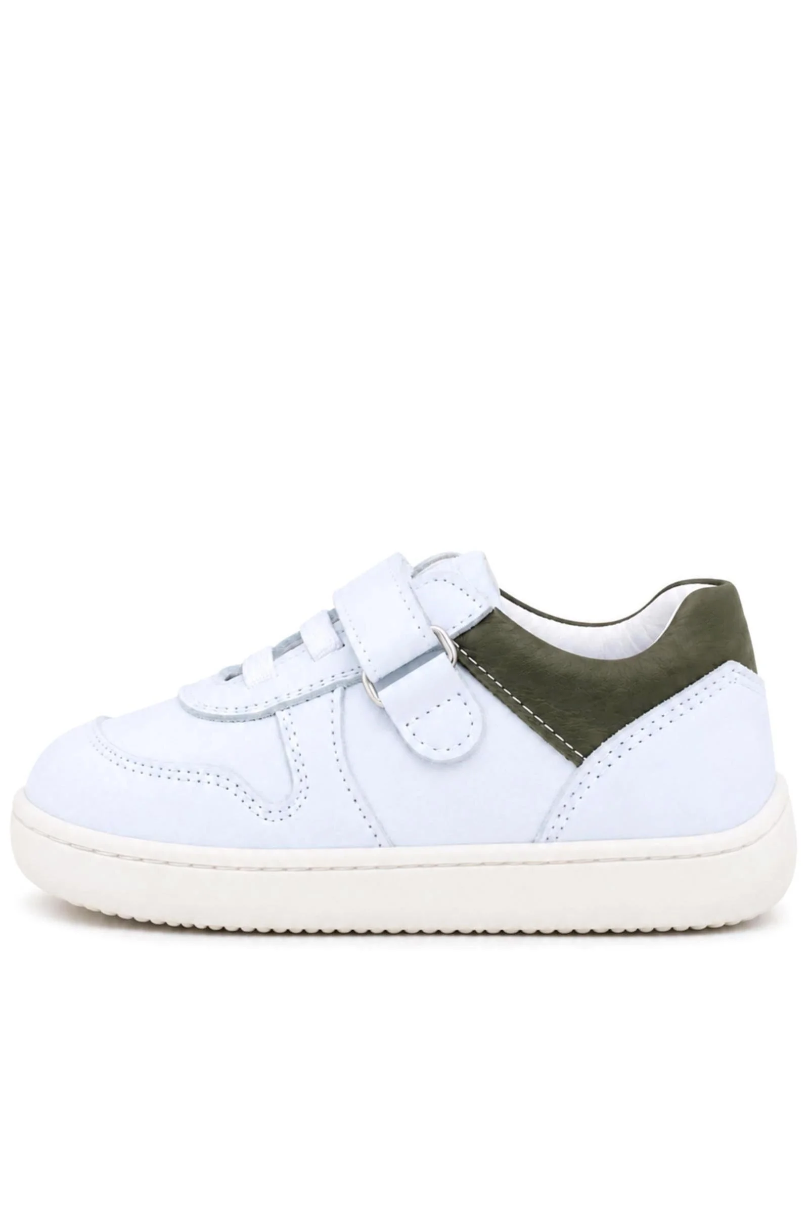 Rakerplus Bob Beyaz Nubuk Haki Hakiki Deri Bebek Sneaker Ayakkabı