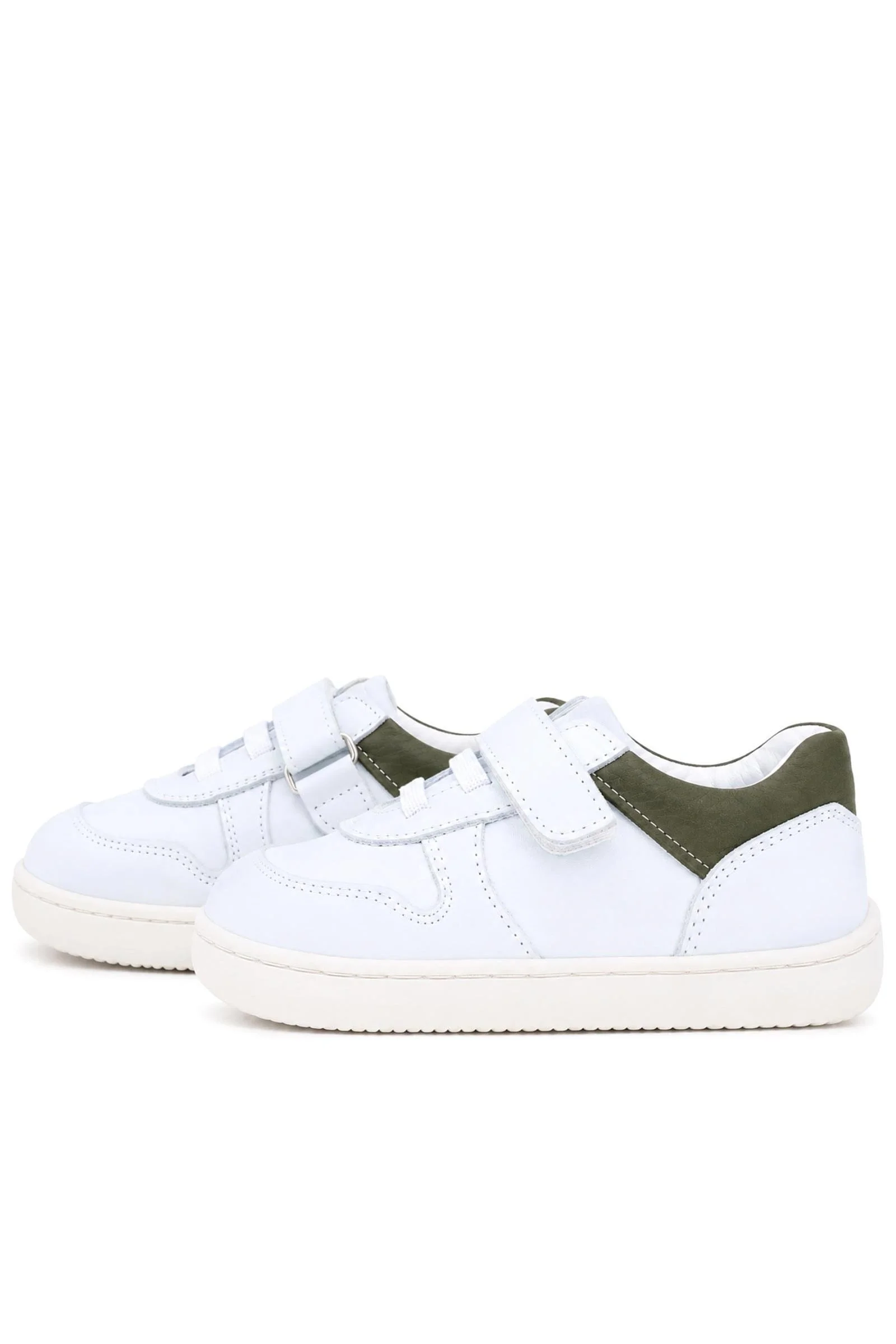 Rakerplus Bob Beyaz Nubuk Haki Hakiki Deri Bebek Sneaker Ayakkabı