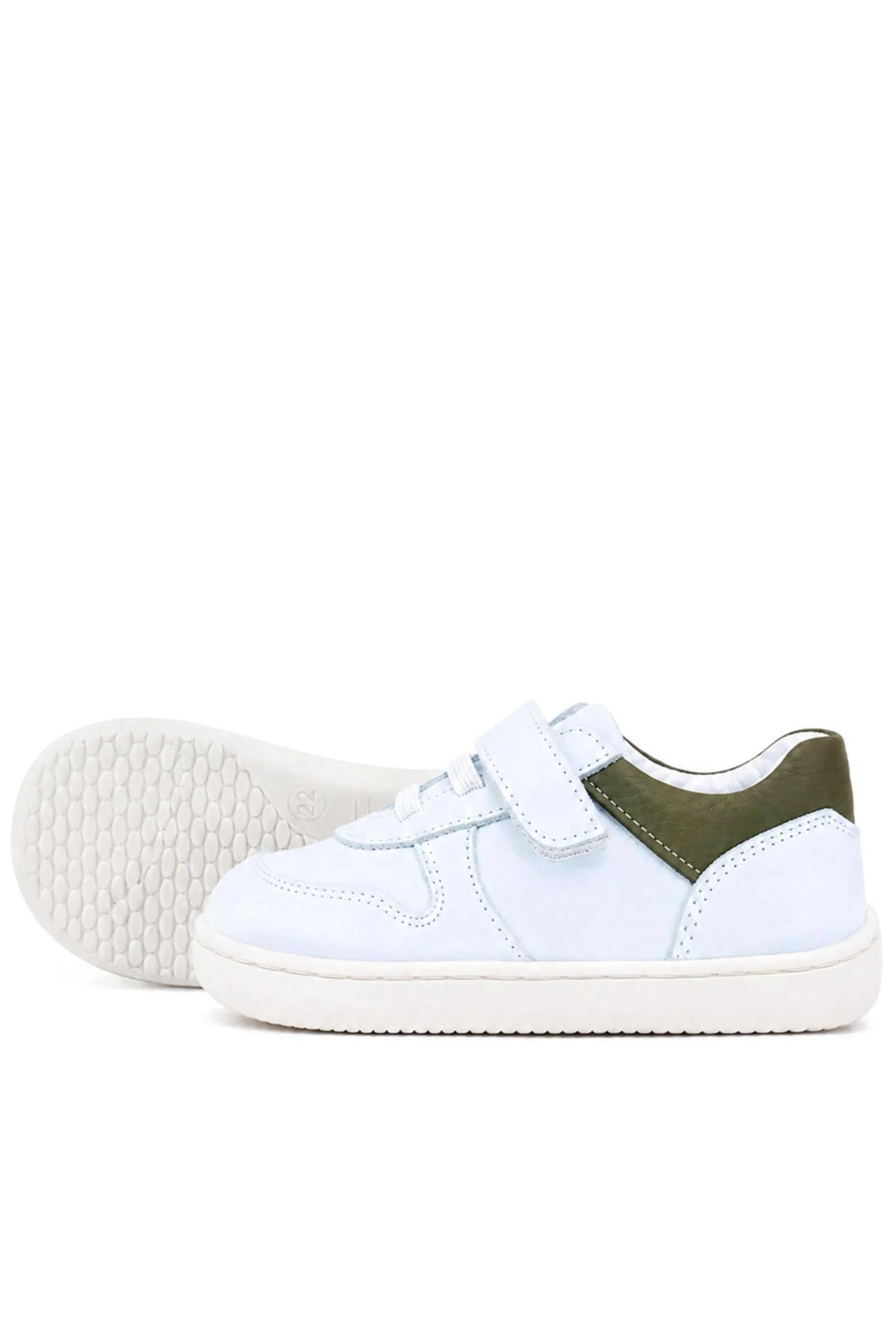 Rakerplus Bob Beyaz Nubuk Haki Hakiki Deri Bebek Sneaker Ayakkabı