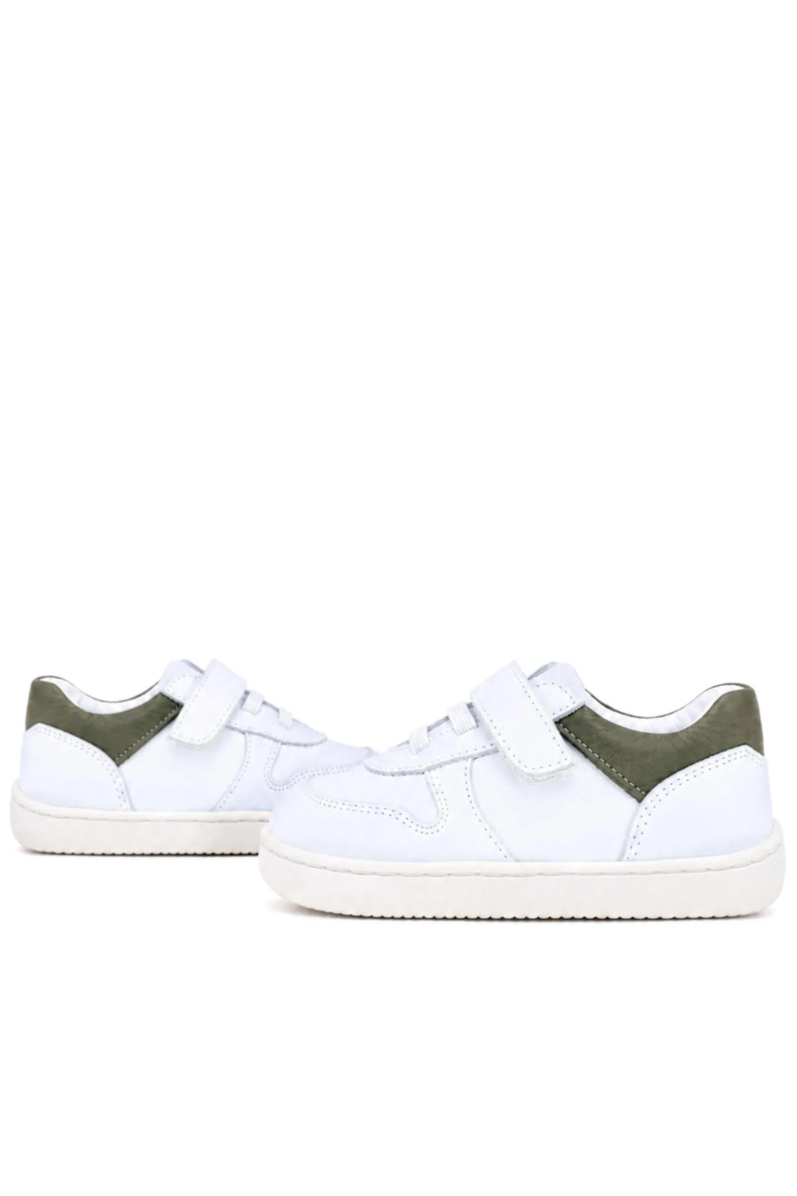 Rakerplus Bob Beyaz Nubuk Haki Hakiki Deri Bebek Sneaker Ayakkabı
