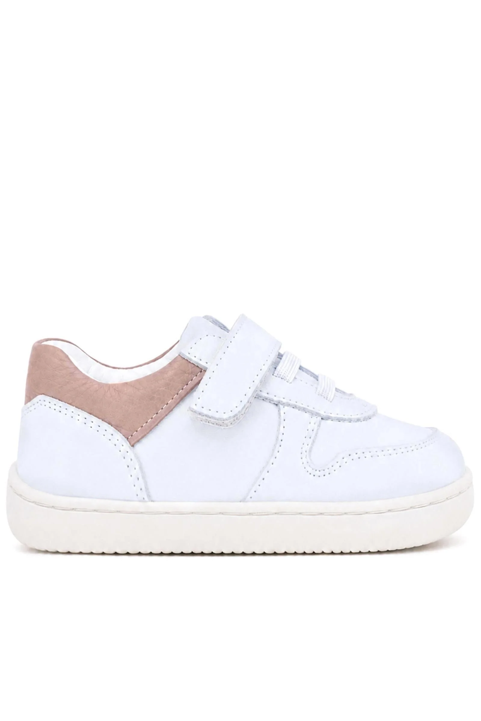 Rakerplus Bob Beyaz Nubuk Pudra Hakiki Deri Bebek Sneaker Ayakkabı