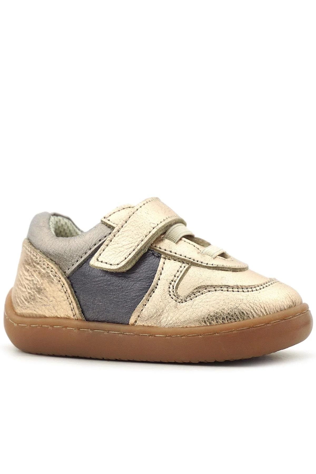 Rakerplus Bob Hakiki Deri Bakır Barefoot Cırtlı Lastikli Bebek Sneaker Ayakkabı