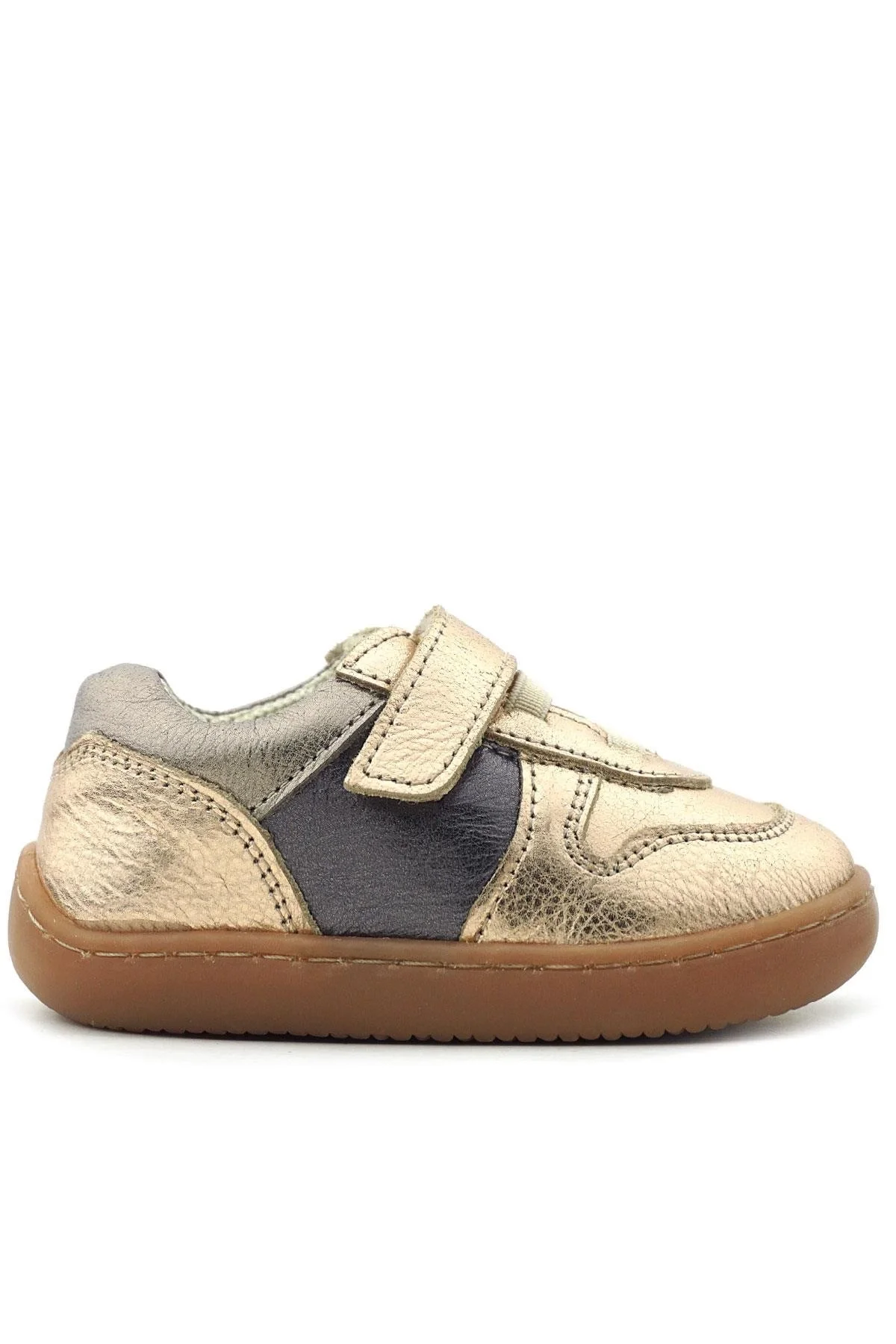 Rakerplus Bob Hakiki Deri Bakır Barefoot Cırtlı Lastikli Bebek Sneaker Ayakkabı