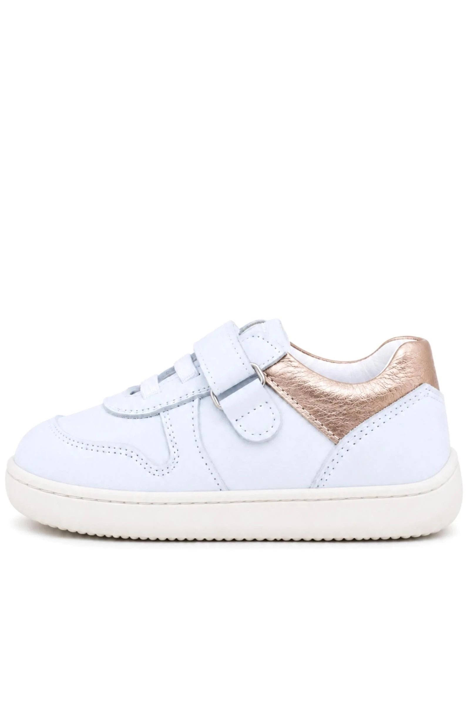 Rakerplus Bob Hakiki Deri Beyaz Nubuk Bakır Cırtlı Bebek Sneaker Ayakkabı