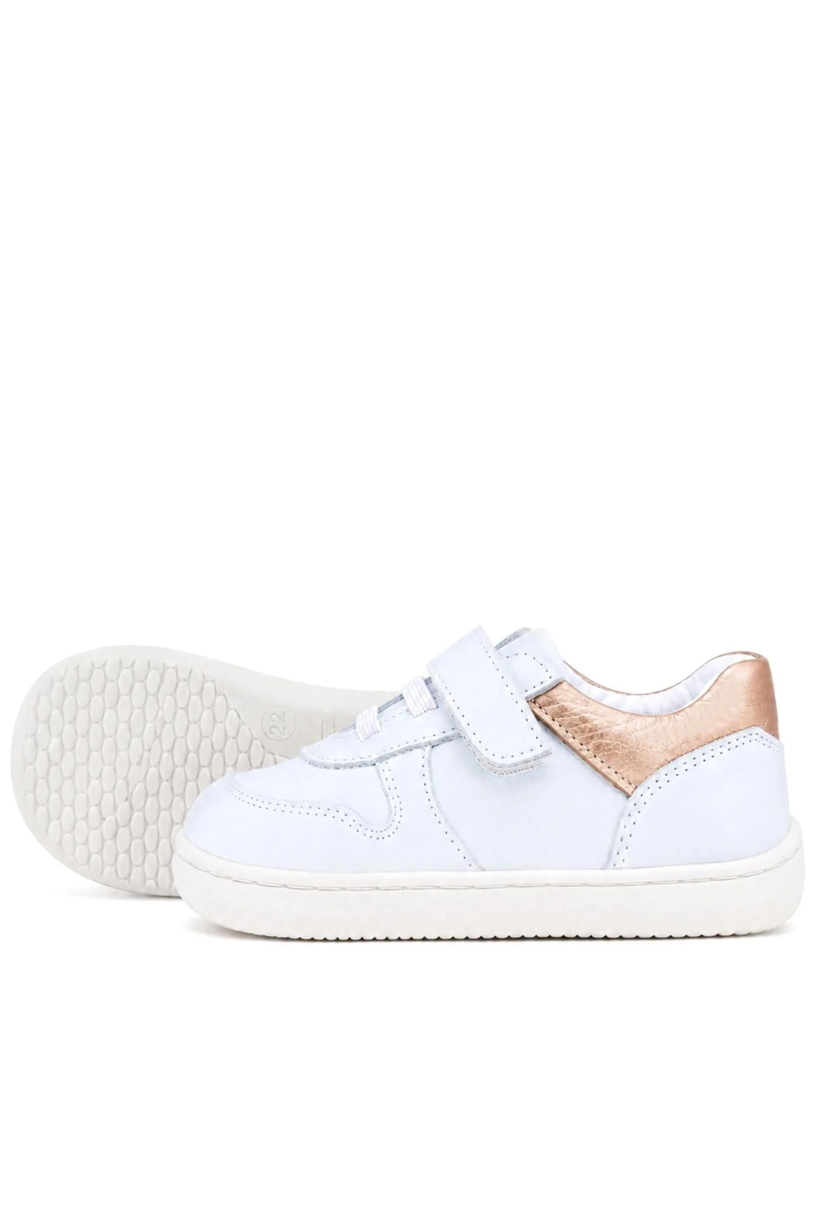 Rakerplus Bob Hakiki Deri Beyaz Nubuk Bakır Cırtlı Bebek Sneaker Ayakkabı