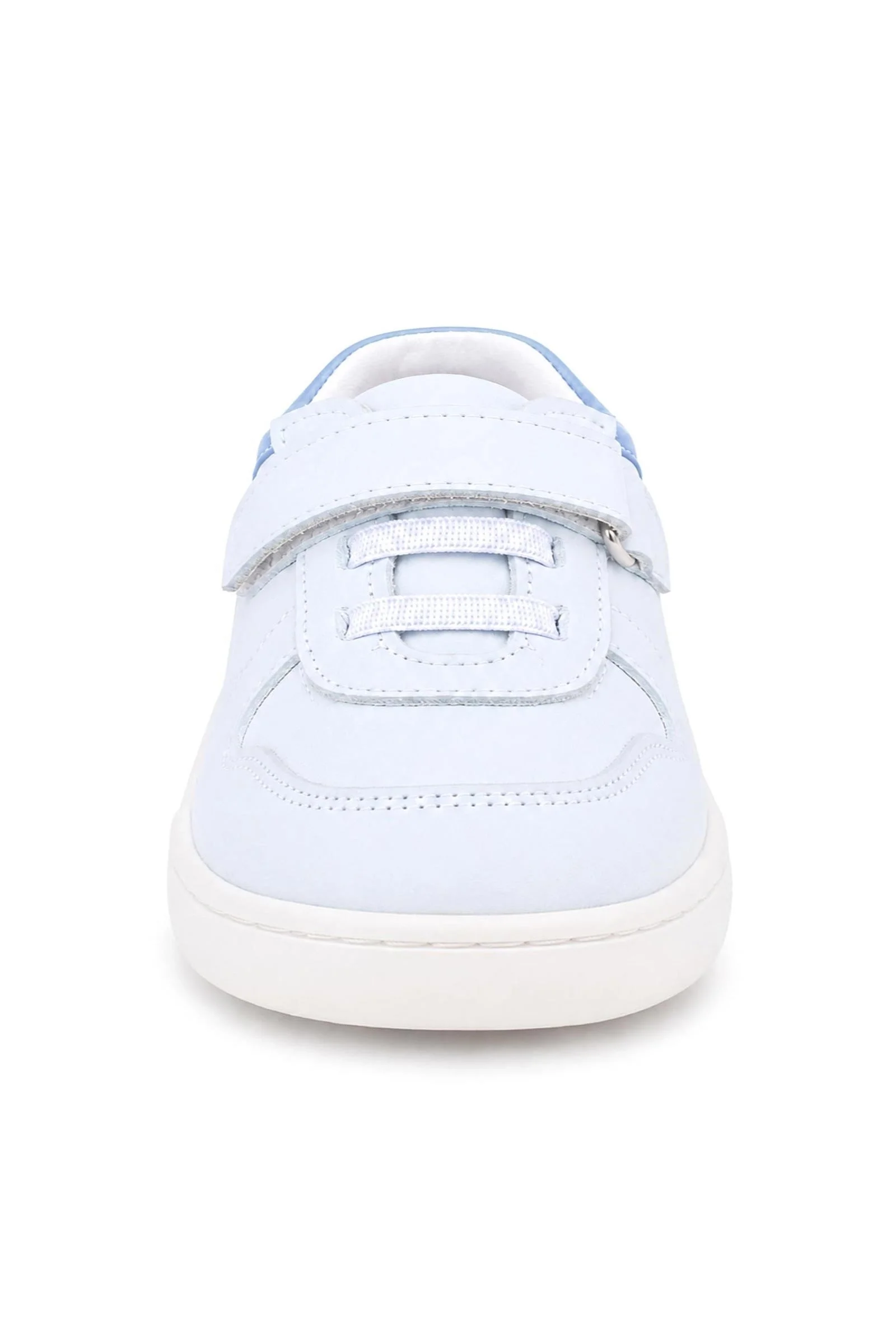 Rakerplus Bob Hakiki Deri Beyaz Nubuk Mavi Cırtlı Bebek Sneaker Ayakkabı