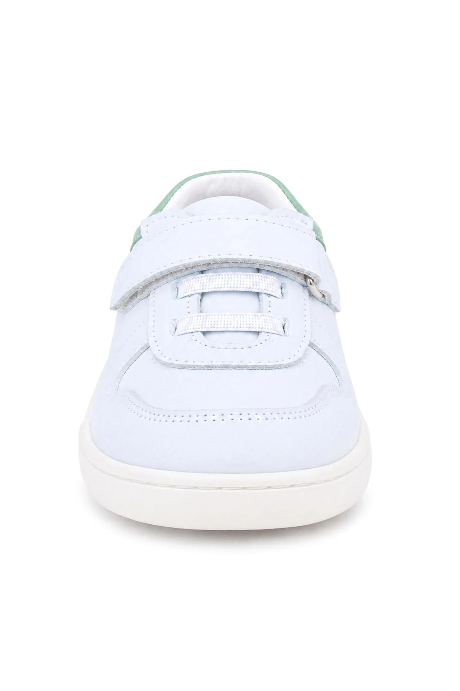 Rakerplus Bob Hakiki Deri Beyaz Nubuk Yeşil Cırtlı Bebek Sneaker Ayakkabı
