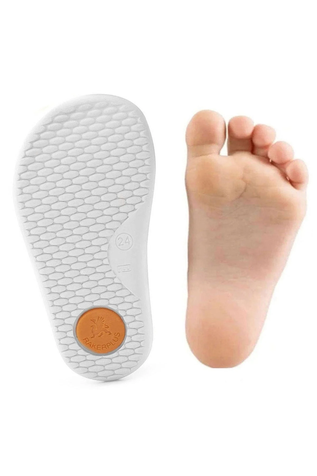 Rakerplus Bob Hakiki Deri Mavi Barefoot Cırtlı Lastikli Bebek Sneaker Ayakkabı