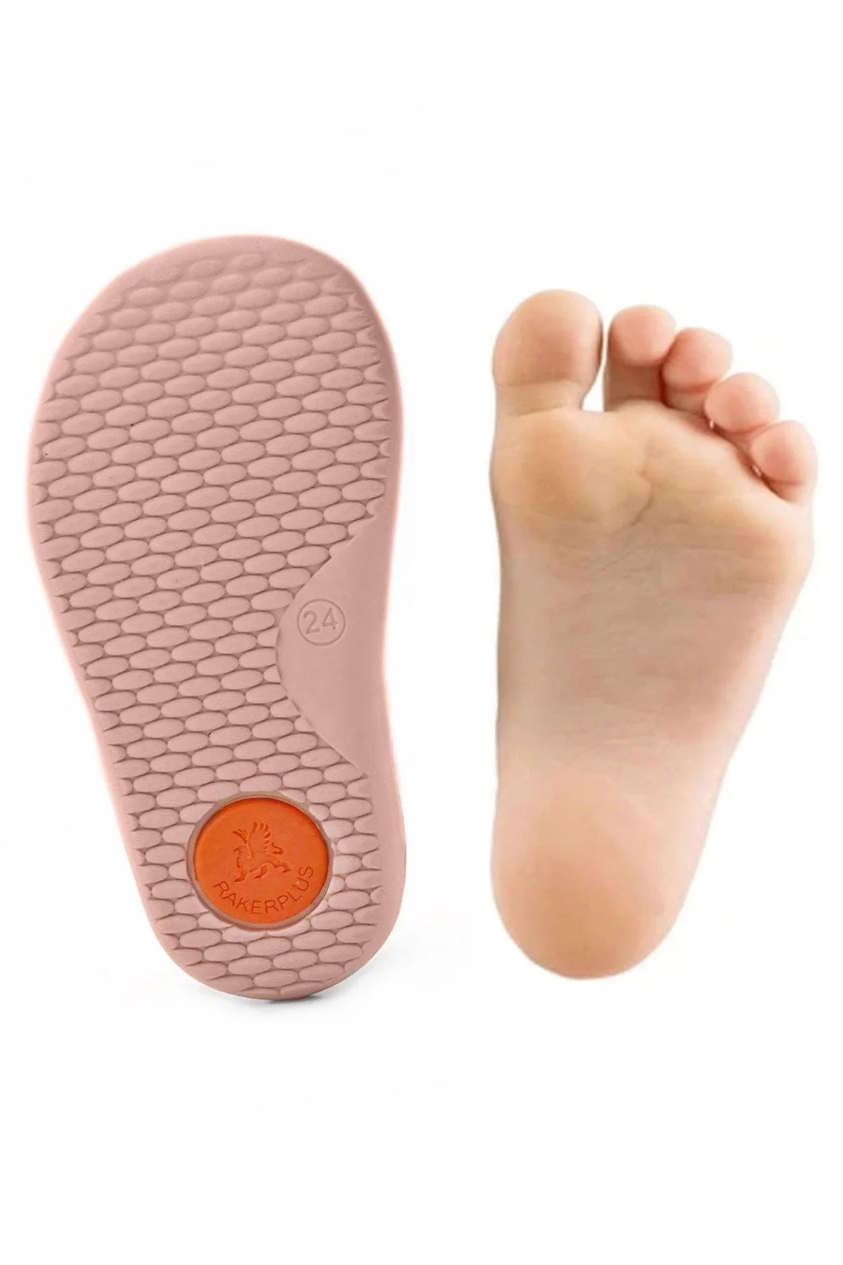 Rakerplus Bob Hakiki Deri Pembe Mor Barefoot Cırtlı Lastikli Bebek Sneaker Ayakkabı