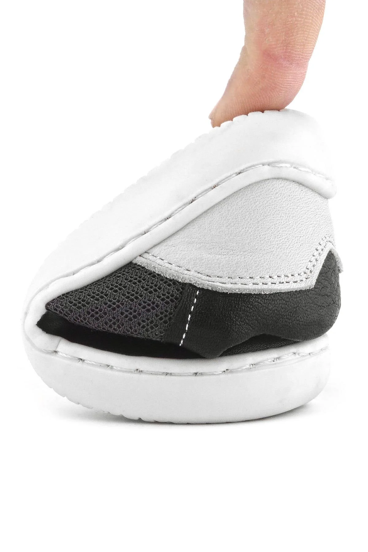 Rakerplus Bob Hakiki Deri Siyah Barefoot Cırtlı Lastikli Bebek Sneaker Ayakkabı