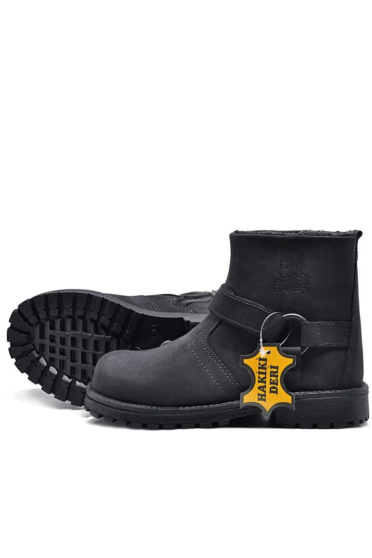 Rakerplus Chiron Hakiki Deri Fermuarlı Kışlık Çocuk Bot