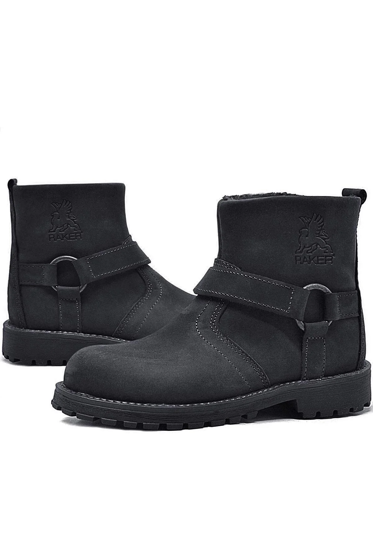 Rakerplus Chiron Hakiki Deri Fermuarlı Kışlık Çocuk Bot