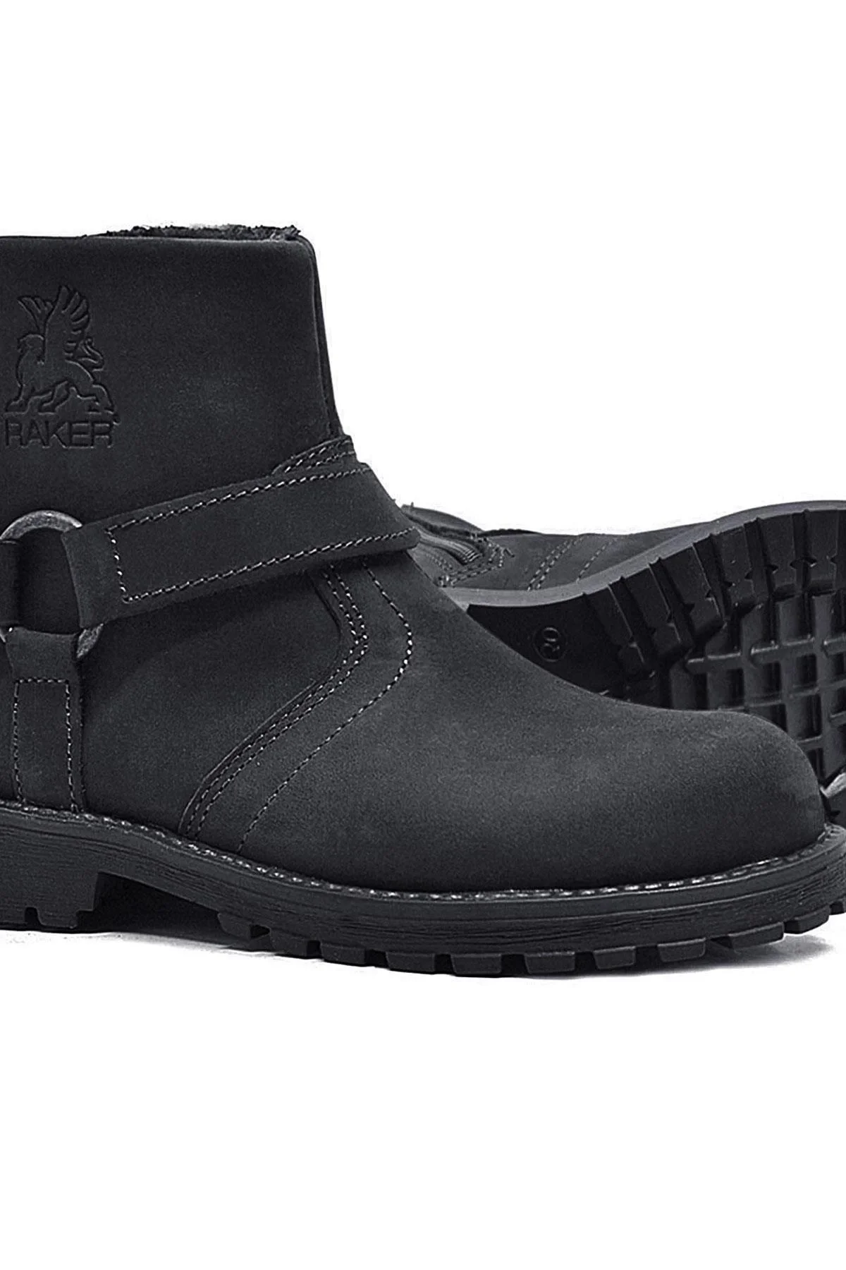 Rakerplus Chiron Hakiki Deri Fermuarlı Kışlık Çocuk Bot