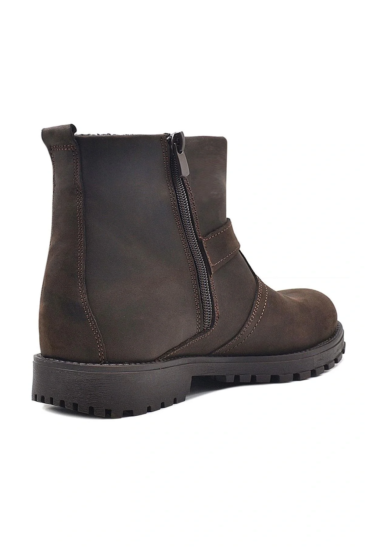 Rakerplus Chiron Hakiki Deri Fermuarlı Kışlık Çocuk Botu