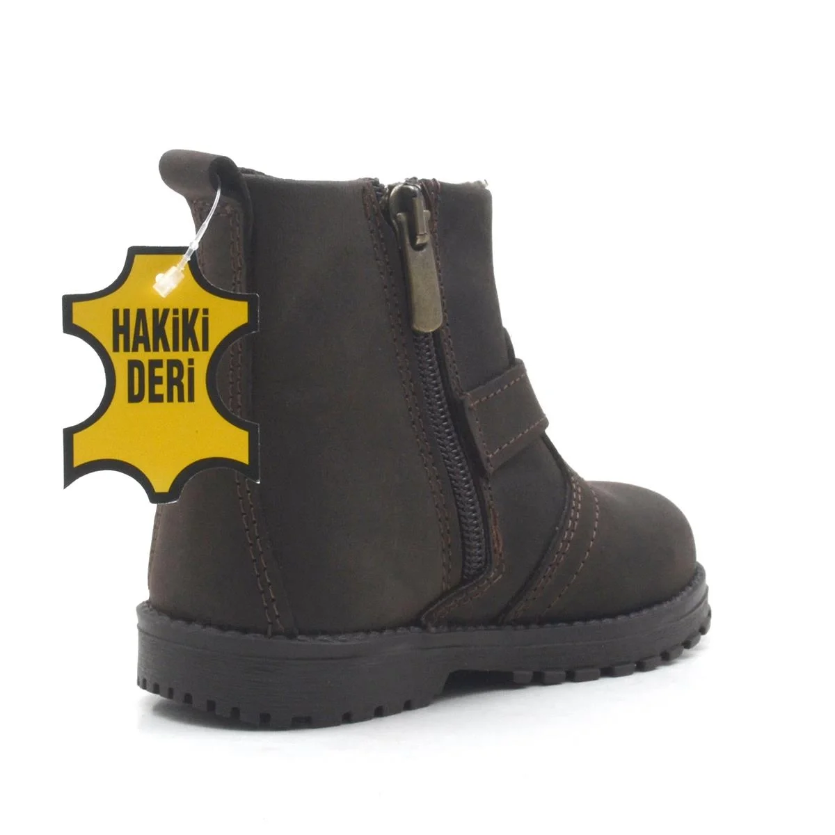 Rakerplus Chiron Hakiki Deri Fermuarlı Kışlık Çocuk Botu