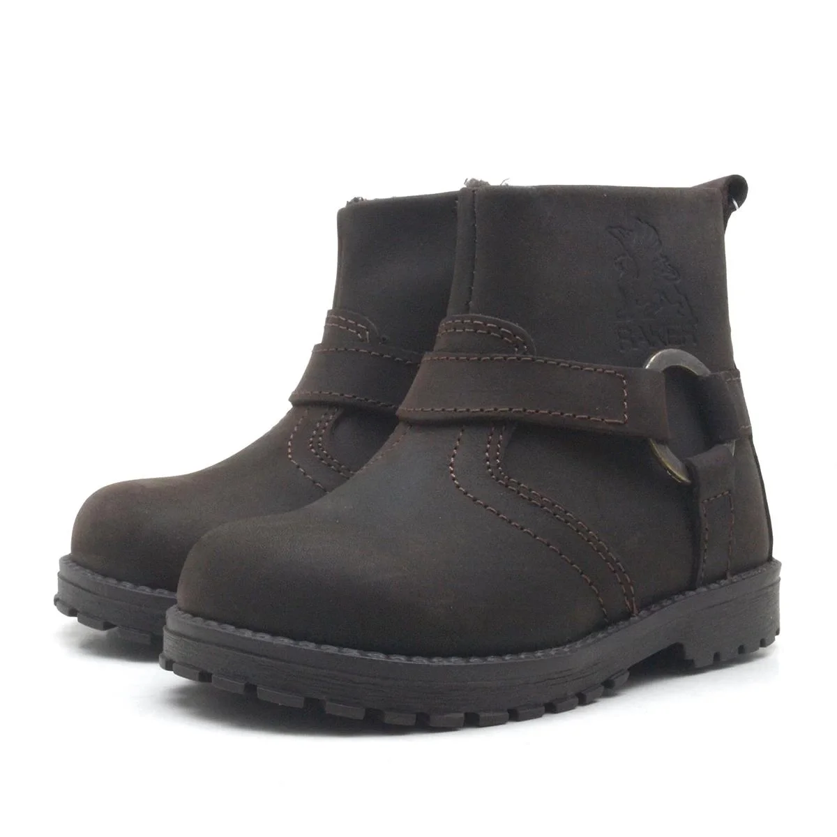 Rakerplus Chiron Hakiki Deri Fermuarlı Kışlık Çocuk Botu