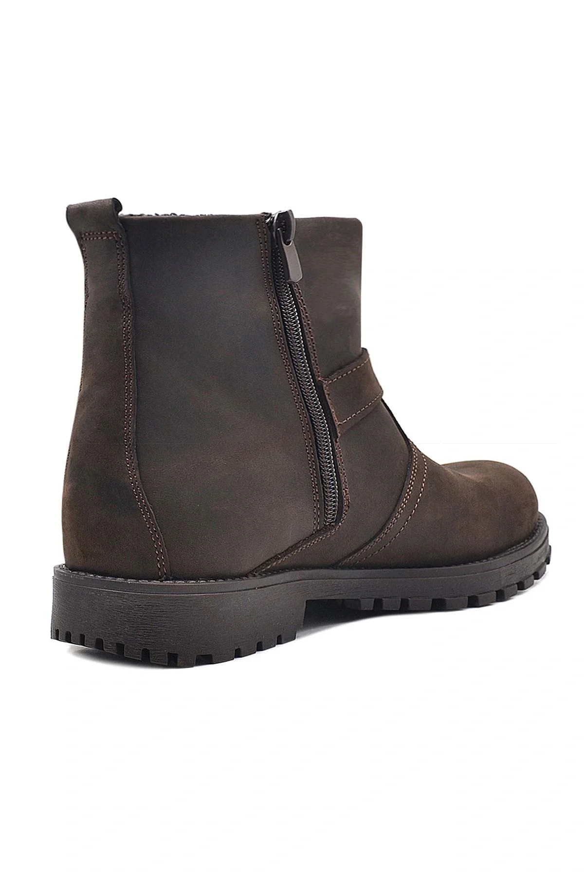 Rakerplus Chiron Hakiki Deri Fermuarlı Kışlık Çocuk Botu