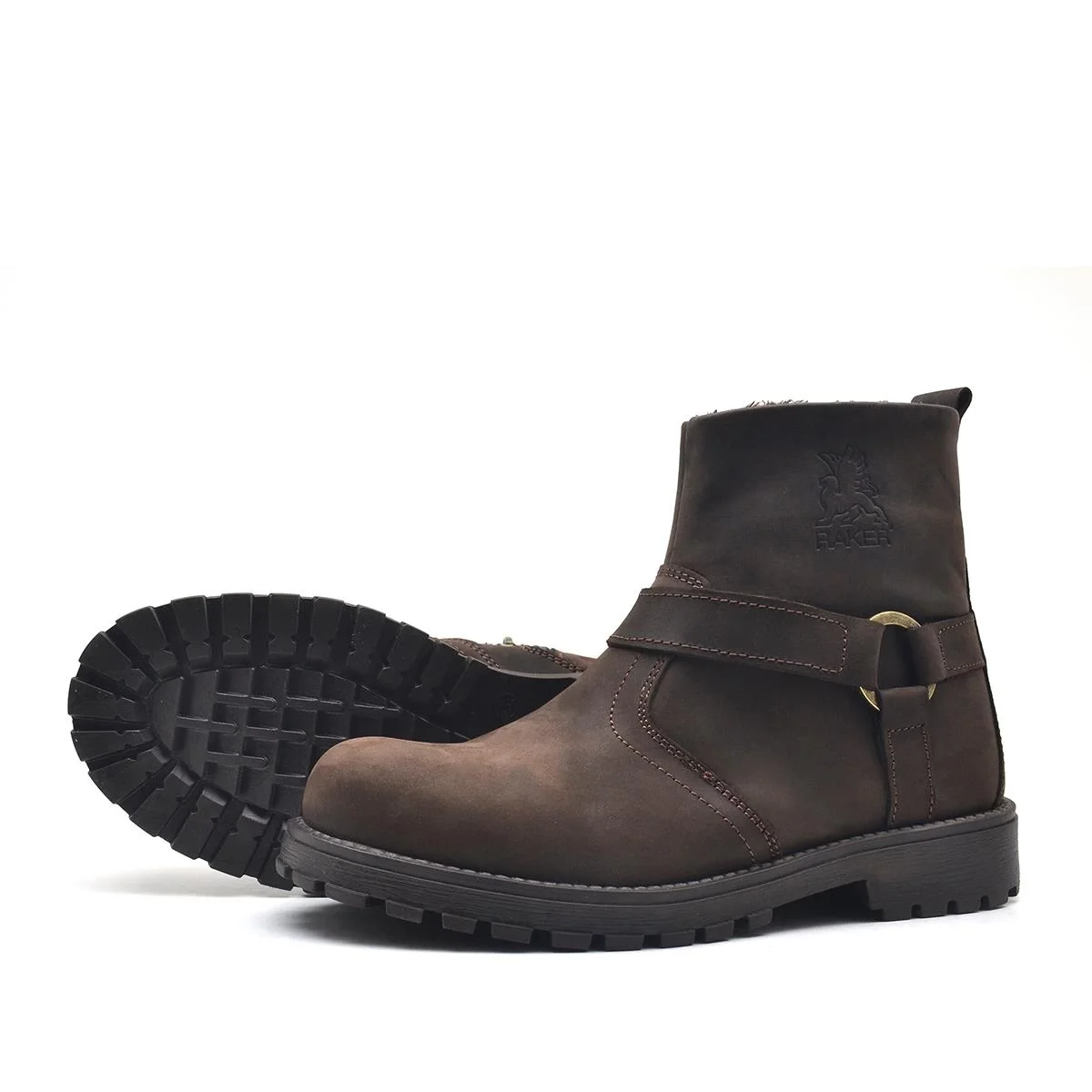 Rakerplus Chiron Hakiki Deri Fermuarlı Kışlık Çocuk Botu