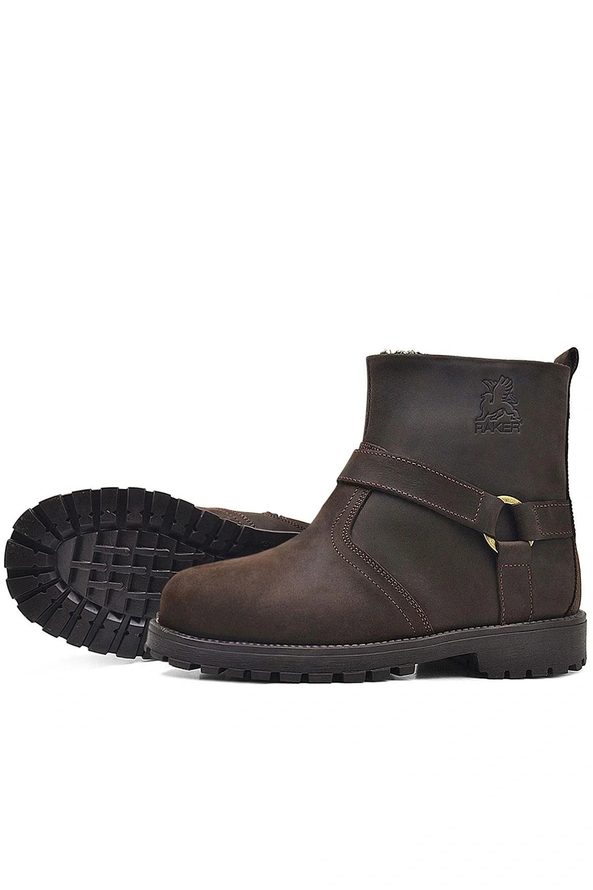 Rakerplus Chiron Hakiki Deri Fermuarlı Kışlık Çocuk Botu
