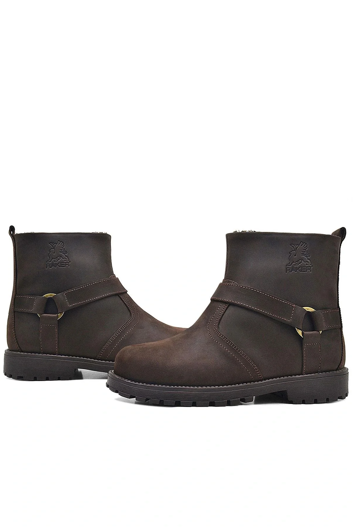 Rakerplus Chiron Hakiki Deri Fermuarlı Kışlık Çocuk Botu