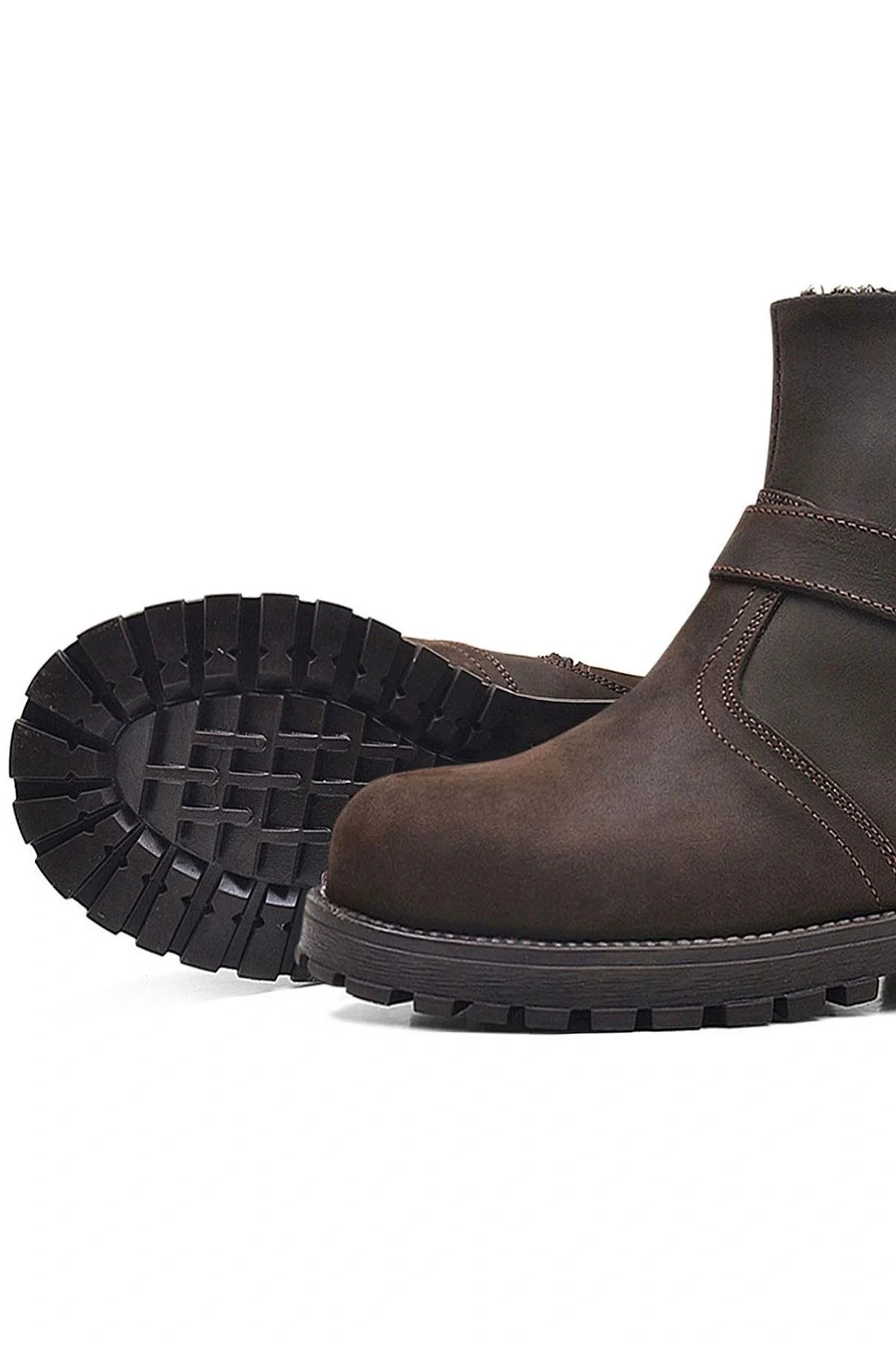 Rakerplus Chiron Hakiki Deri Fermuarlı Kışlık Çocuk Botu