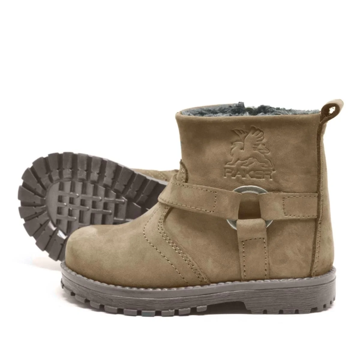 Rakerplus Chiron Hakiki Deri Kum Rengi Fermuarlı Bebek Çizme