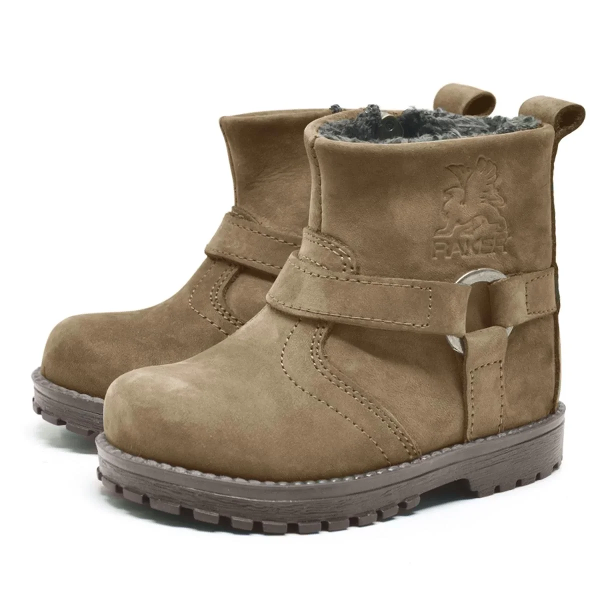 Rakerplus Chiron Hakiki Deri Kum Rengi Fermuarlı Bebek Çizme