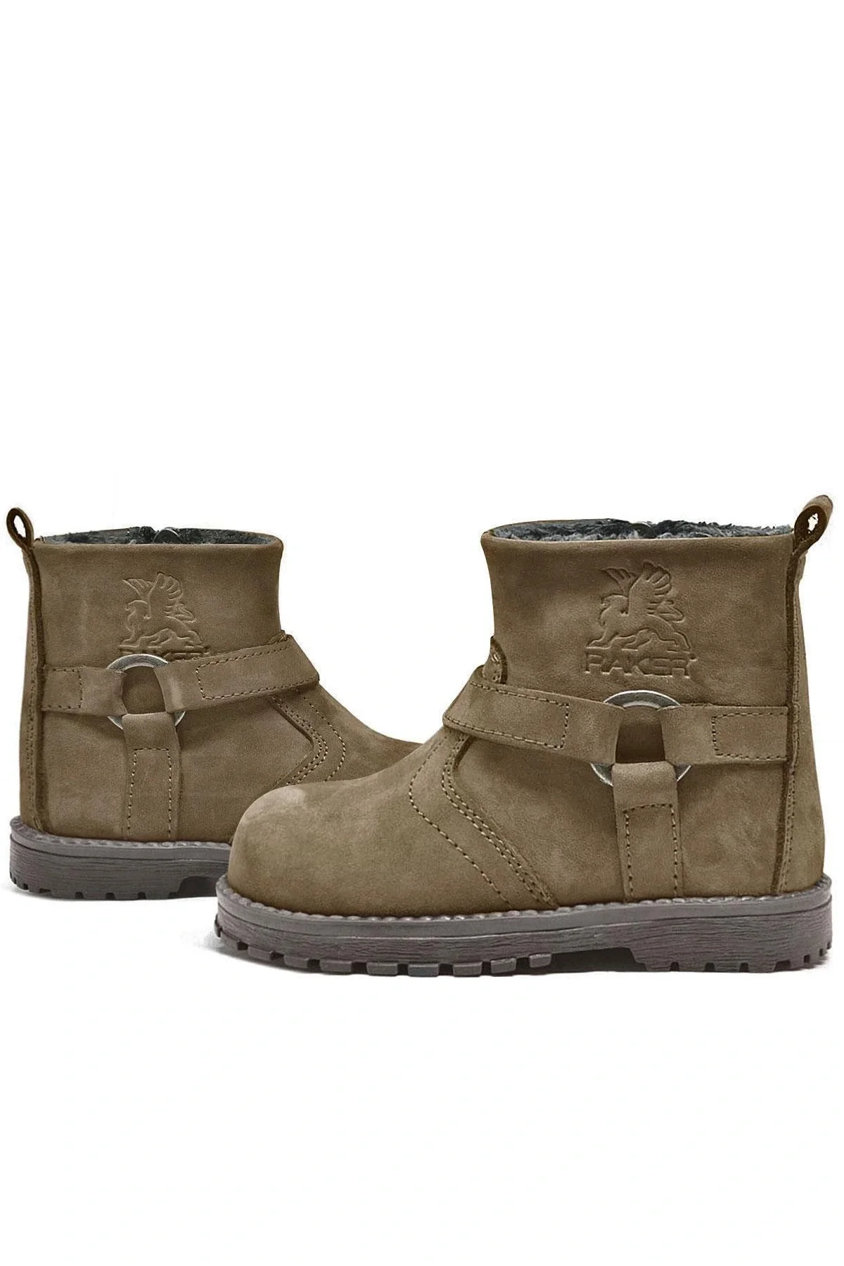 Rakerplus Chiron Hakiki Deri Kum Rengi Fermuarlı Bebek Çizme