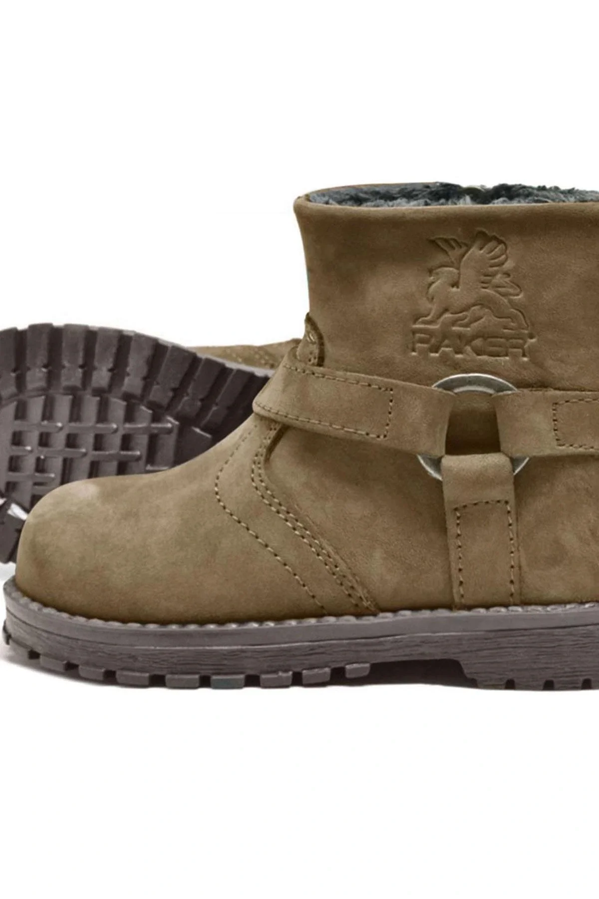 Rakerplus Chiron Hakiki Deri Kum Rengi Fermuarlı Bebek Çizme