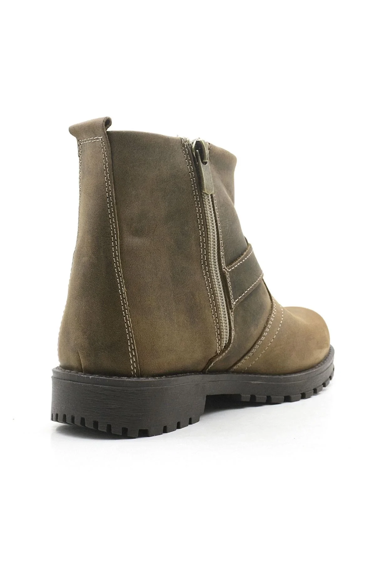 Rakerplus Chiron Hakiki Deri Kum Rengi Fermuarlı Çocuk Çizme