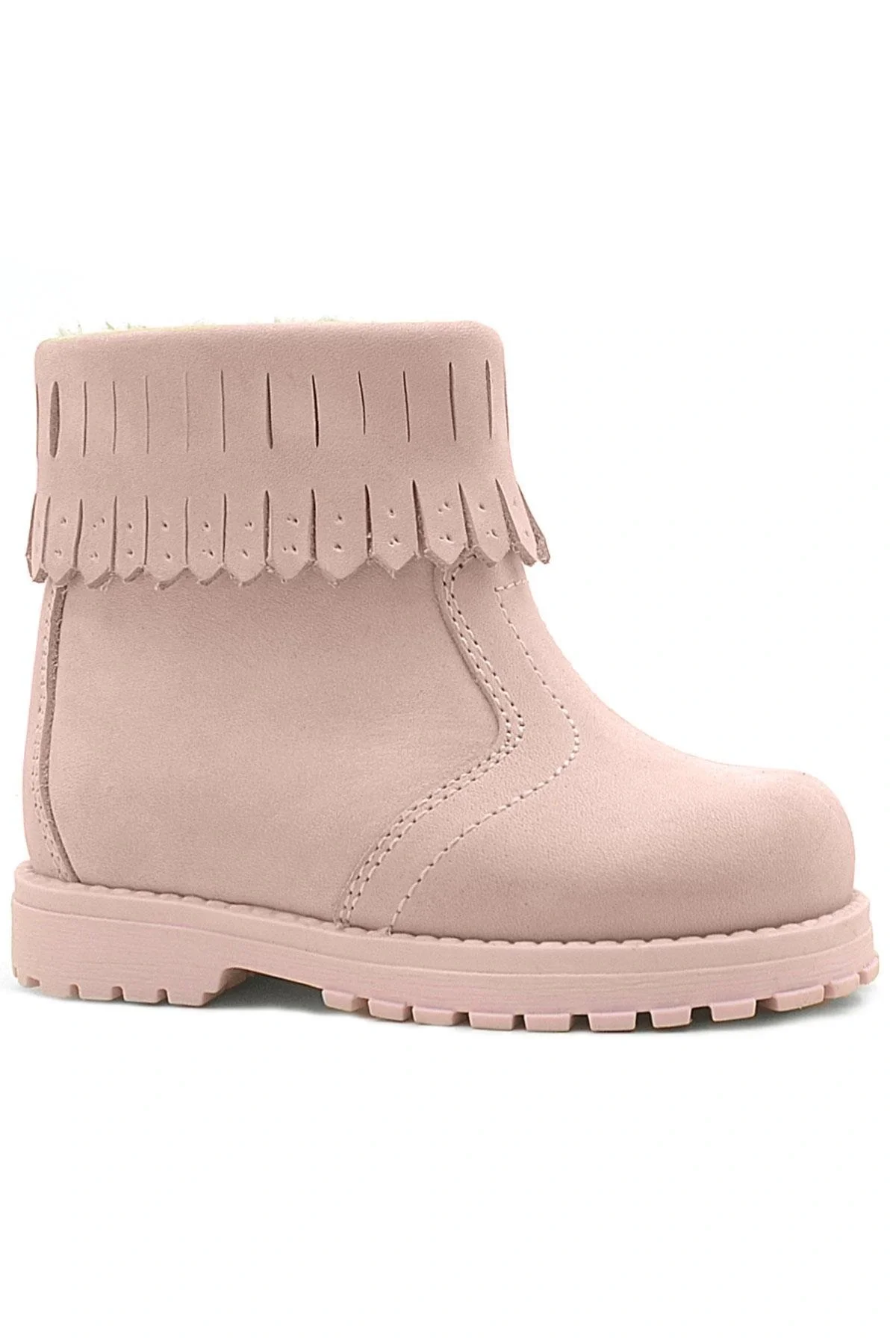 Rakerplus Chiron Hakiki Deri Pembe Fermuarlı Kız Çocuk Bot Çizme