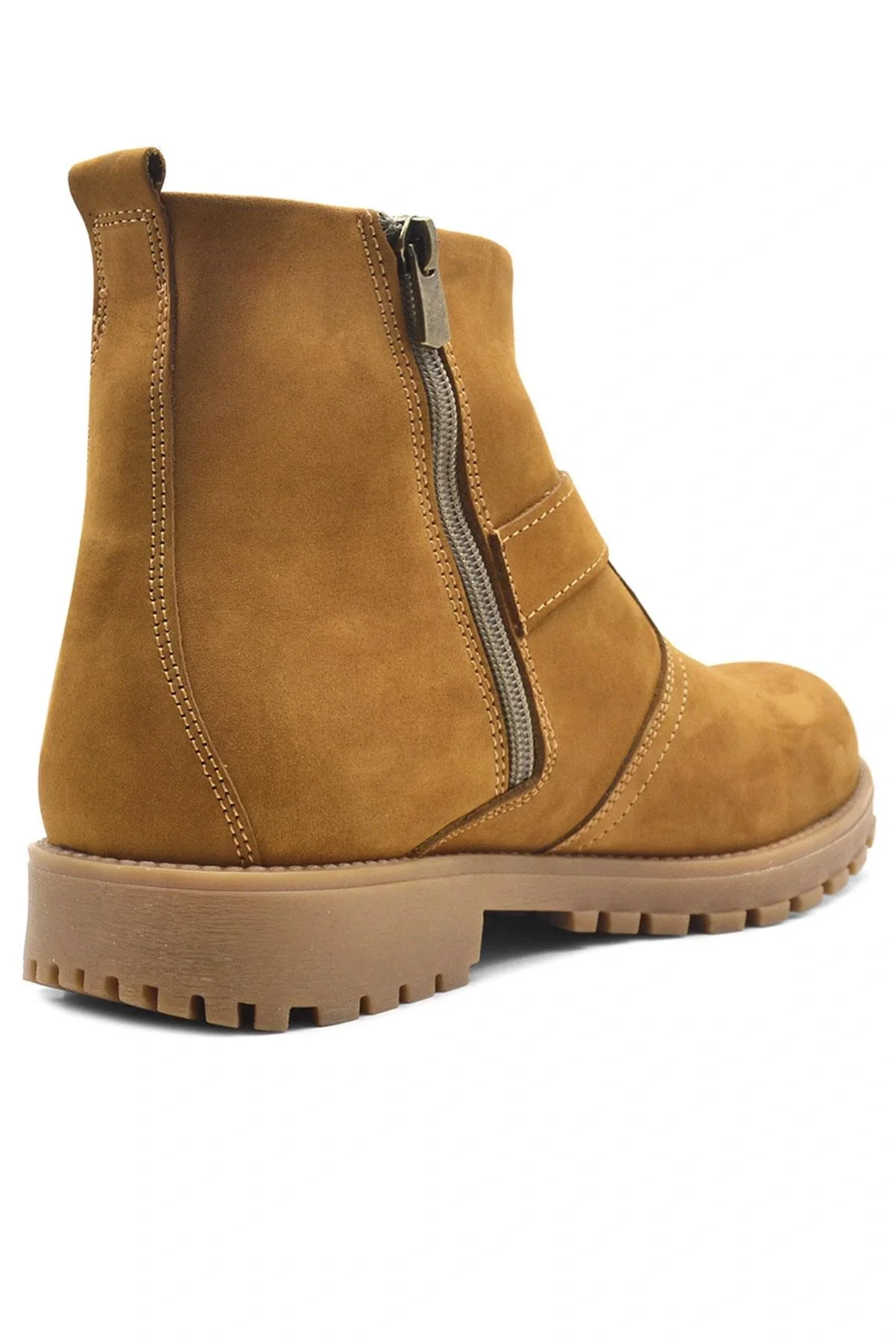 Rakerplus Chiron Hakiki Deri Sarı Fermuarlı Kışlık Bot